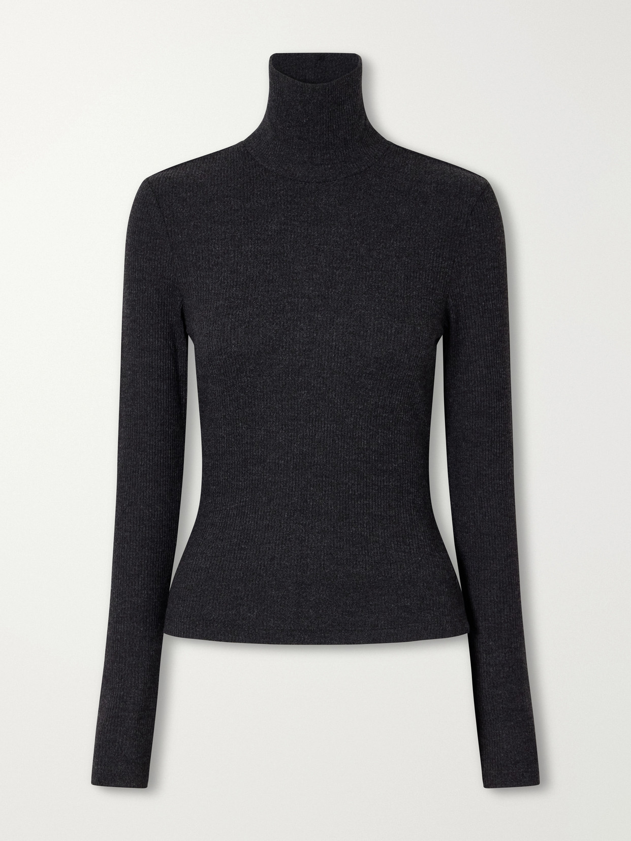 Caradene Ribbed Jersey Turtleneck Top