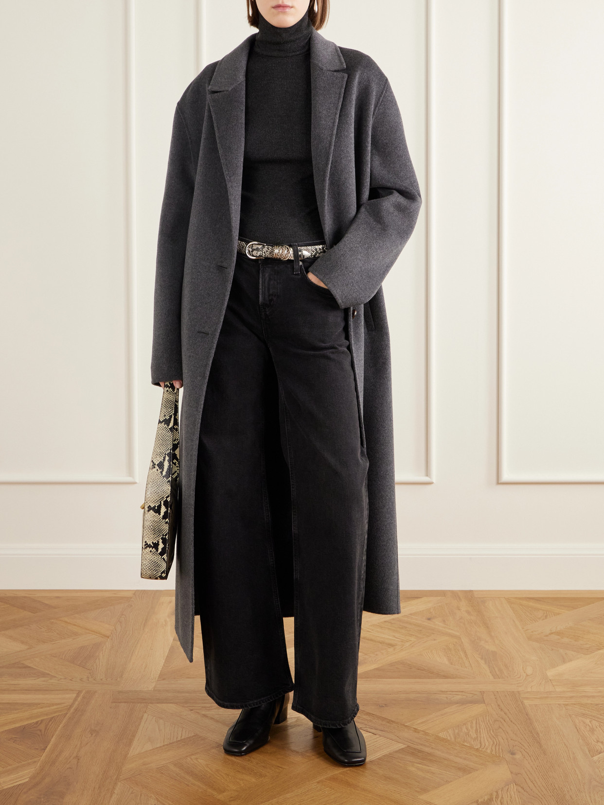 Caradene Ribbed Jersey Turtleneck Top