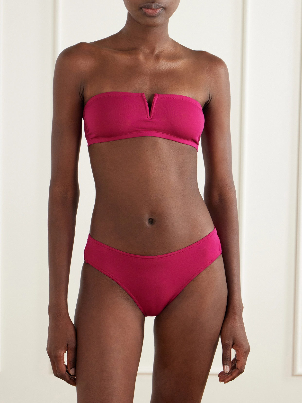Eres Arcade Strapless Bikini Top In Pink