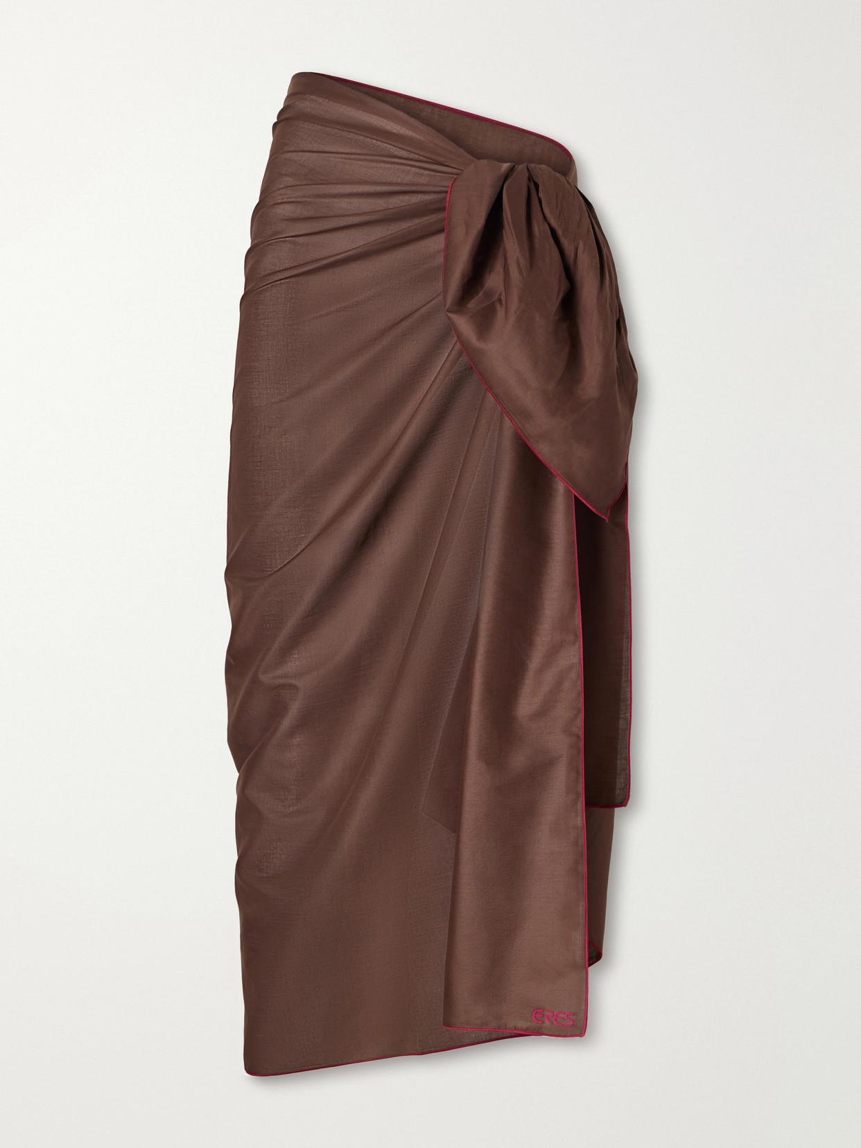 Eres Cabine Cotton-voile Pareo In Brown