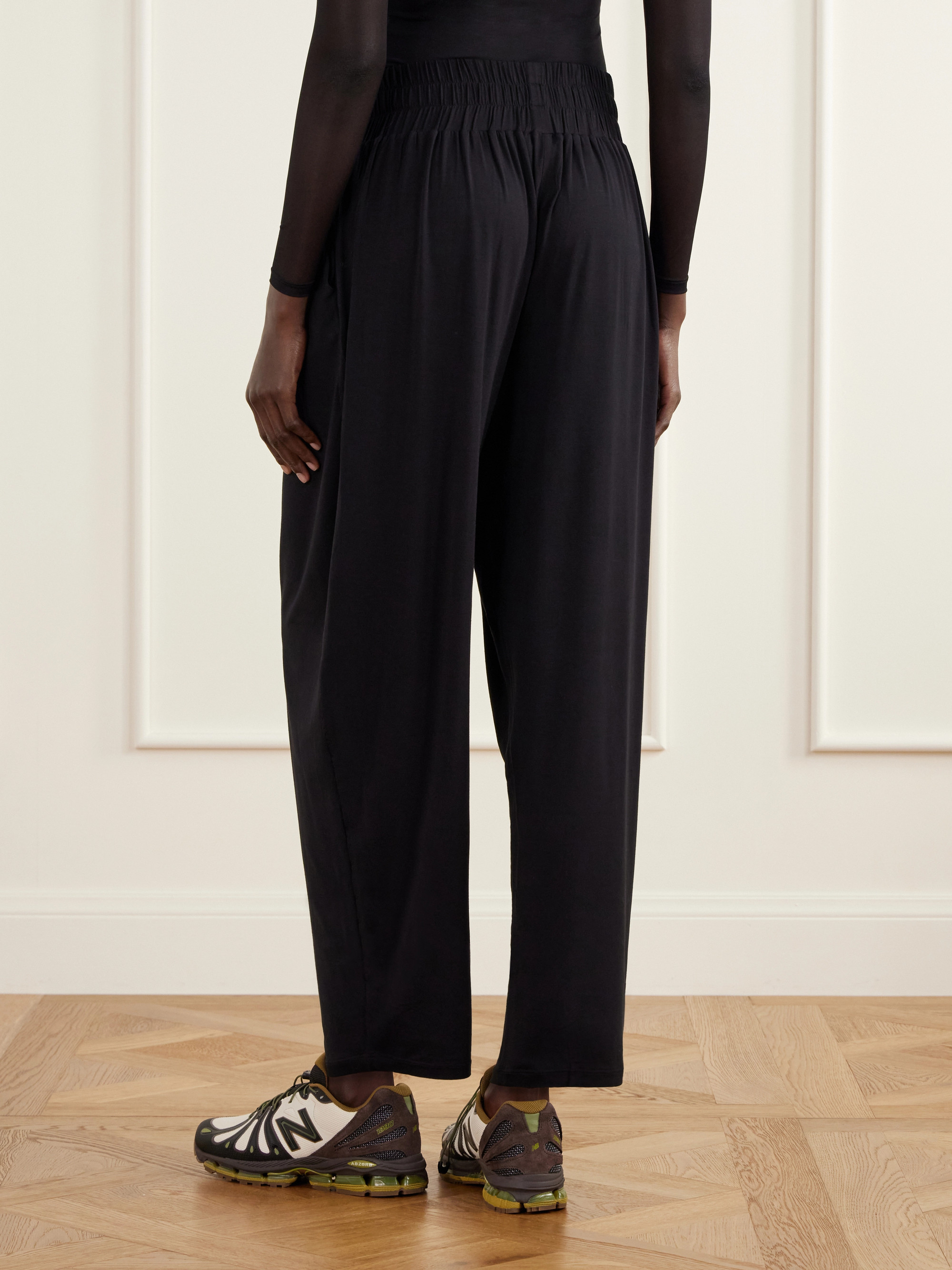 Eres Koch pleated stretch-jersey tapered sweatpants