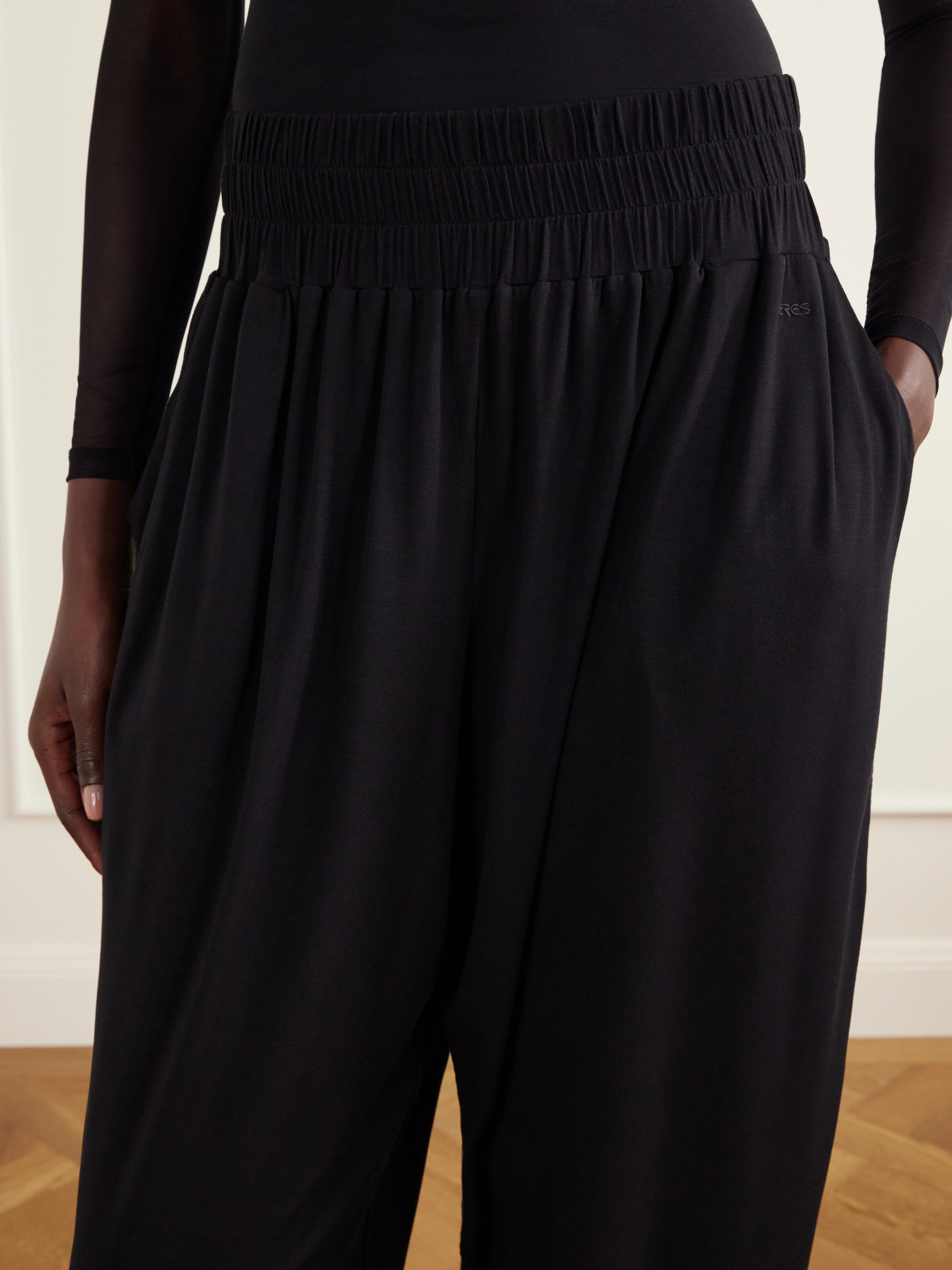 Eres Koch pleated stretch-jersey tapered sweatpants