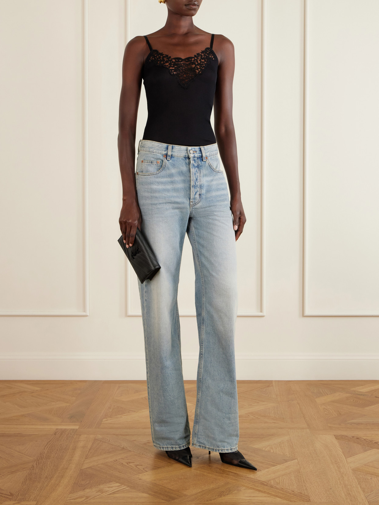 Cassandre Mini Matelassé Textured-Leather Shoulder Bag