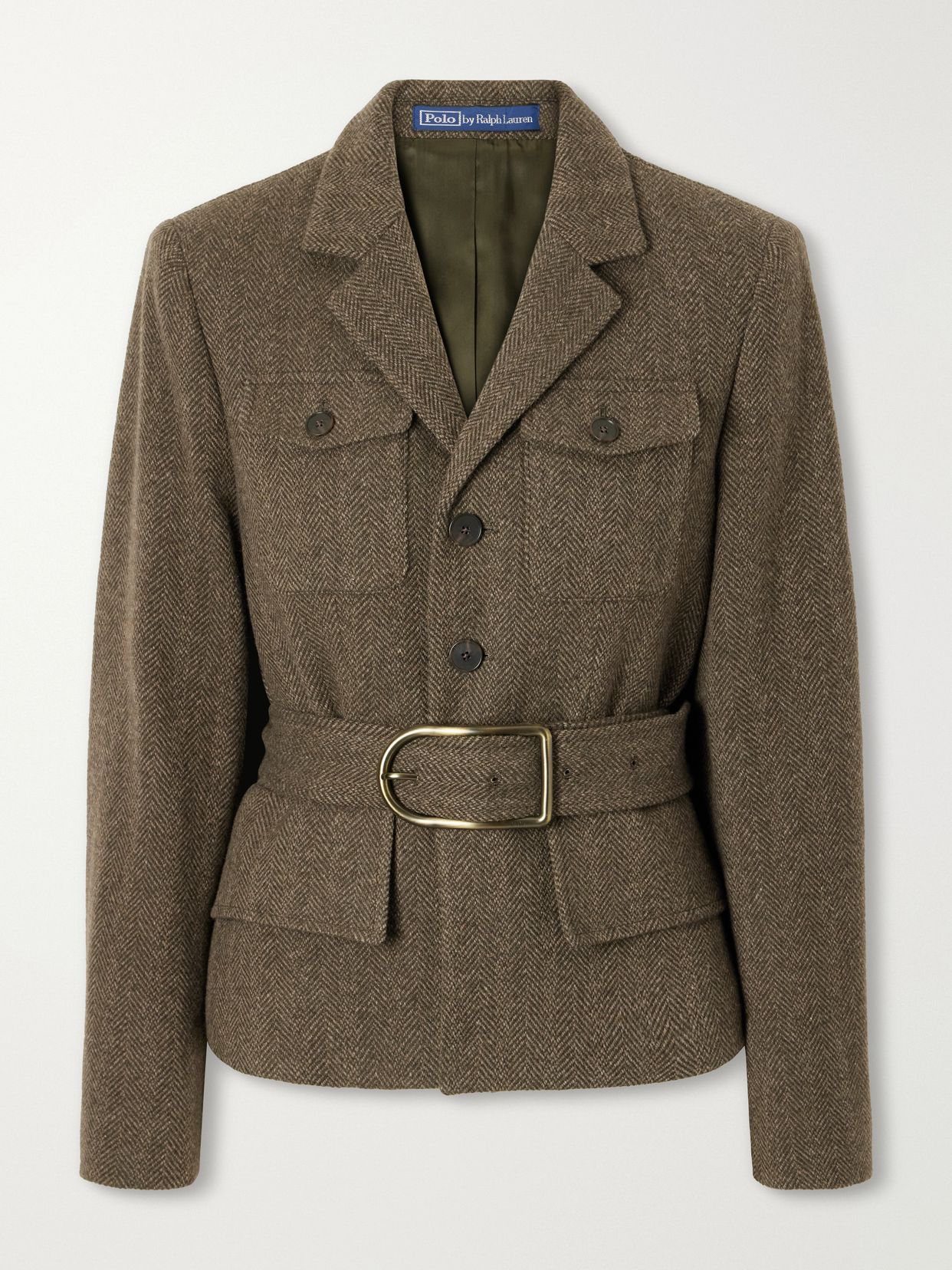 Wool-blend herringbone jacket