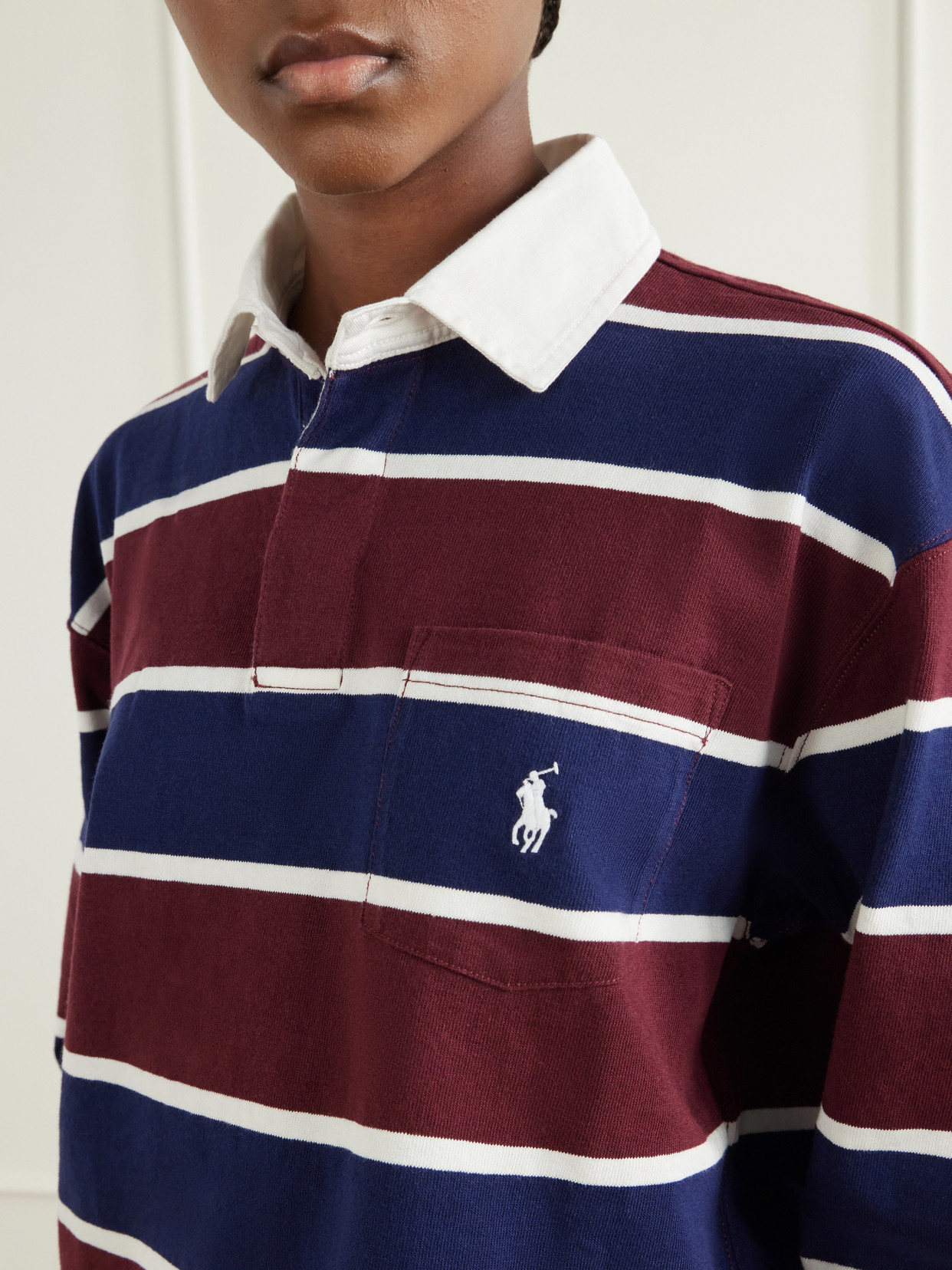 Ralph Lauren - Logo-Embroidered Striped Cotton-Corduroy Polo Shirt Polo