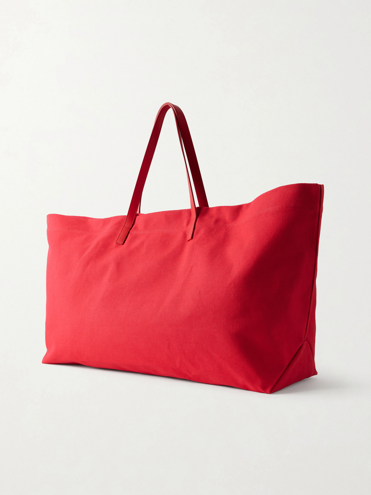 Cottage Leather-Trimmed Canvas Tote