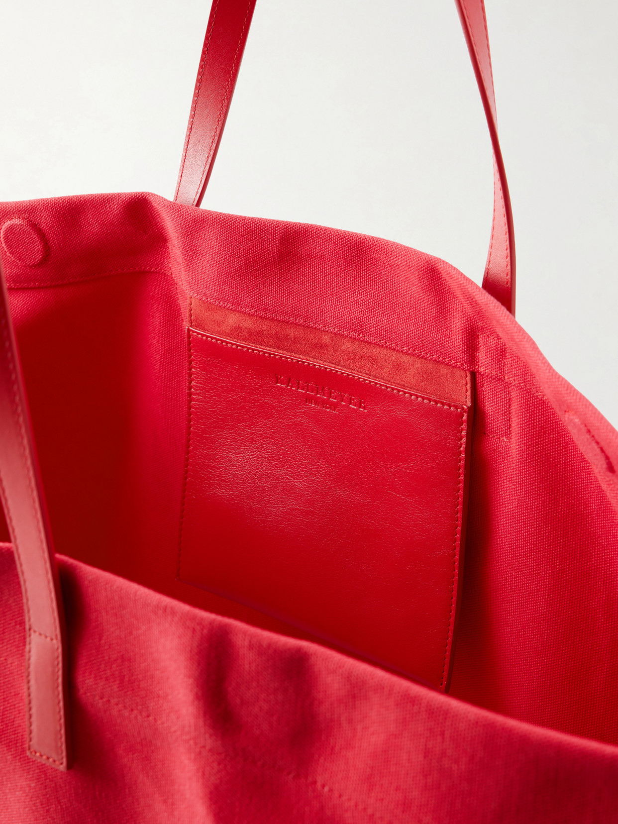 Cottage Leather-Trimmed Canvas Tote
