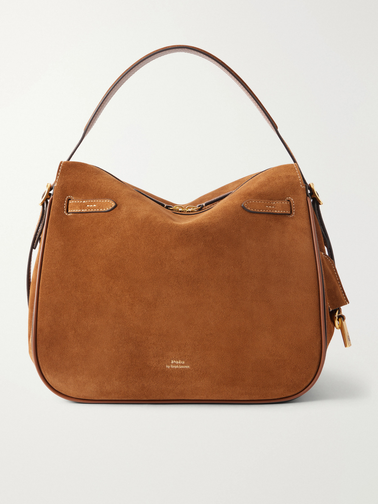 Polo Ralph Lauren Suede Tote In Brown
