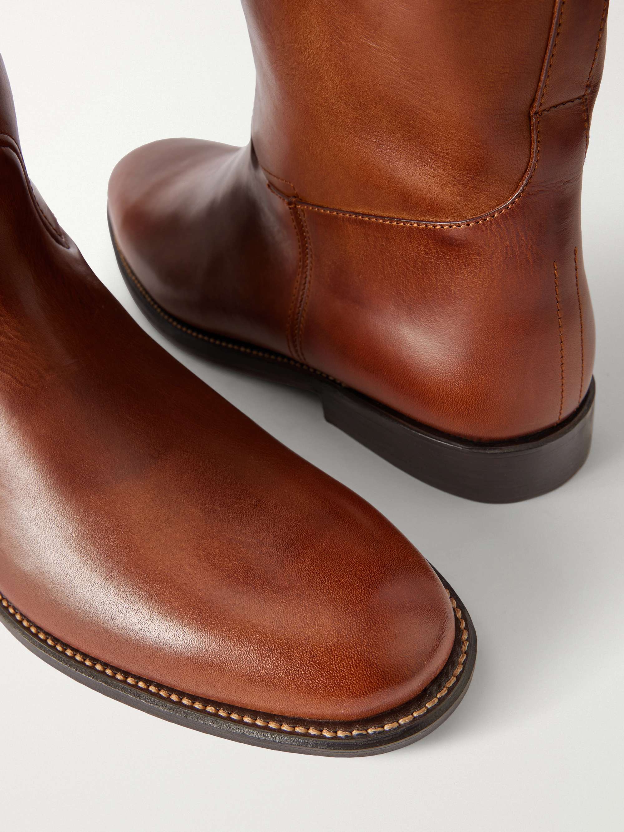 POLO RALPH LAUREN Leather knee boots | NET-A-PORTER