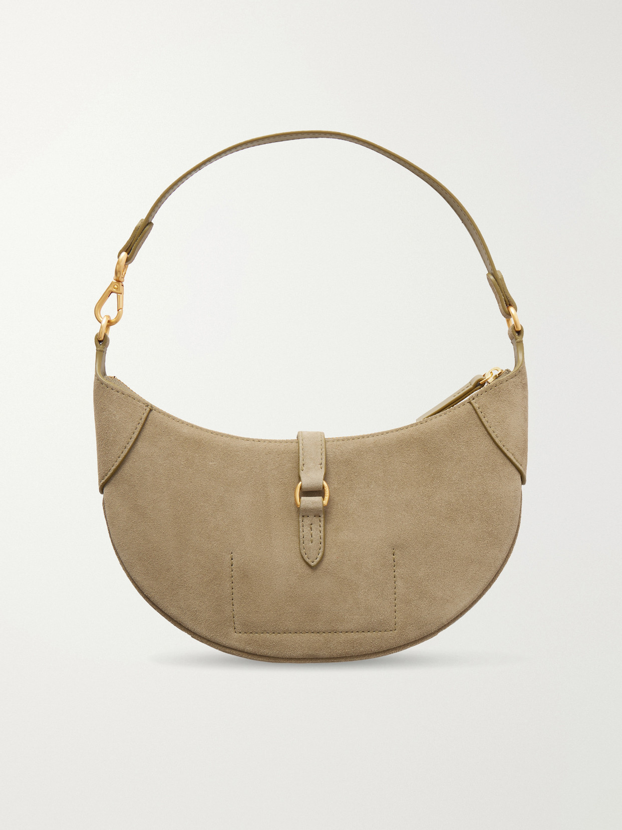 Polo Ralph Lauren - Leather-Trimmed Suede Mini Shoulder Bag