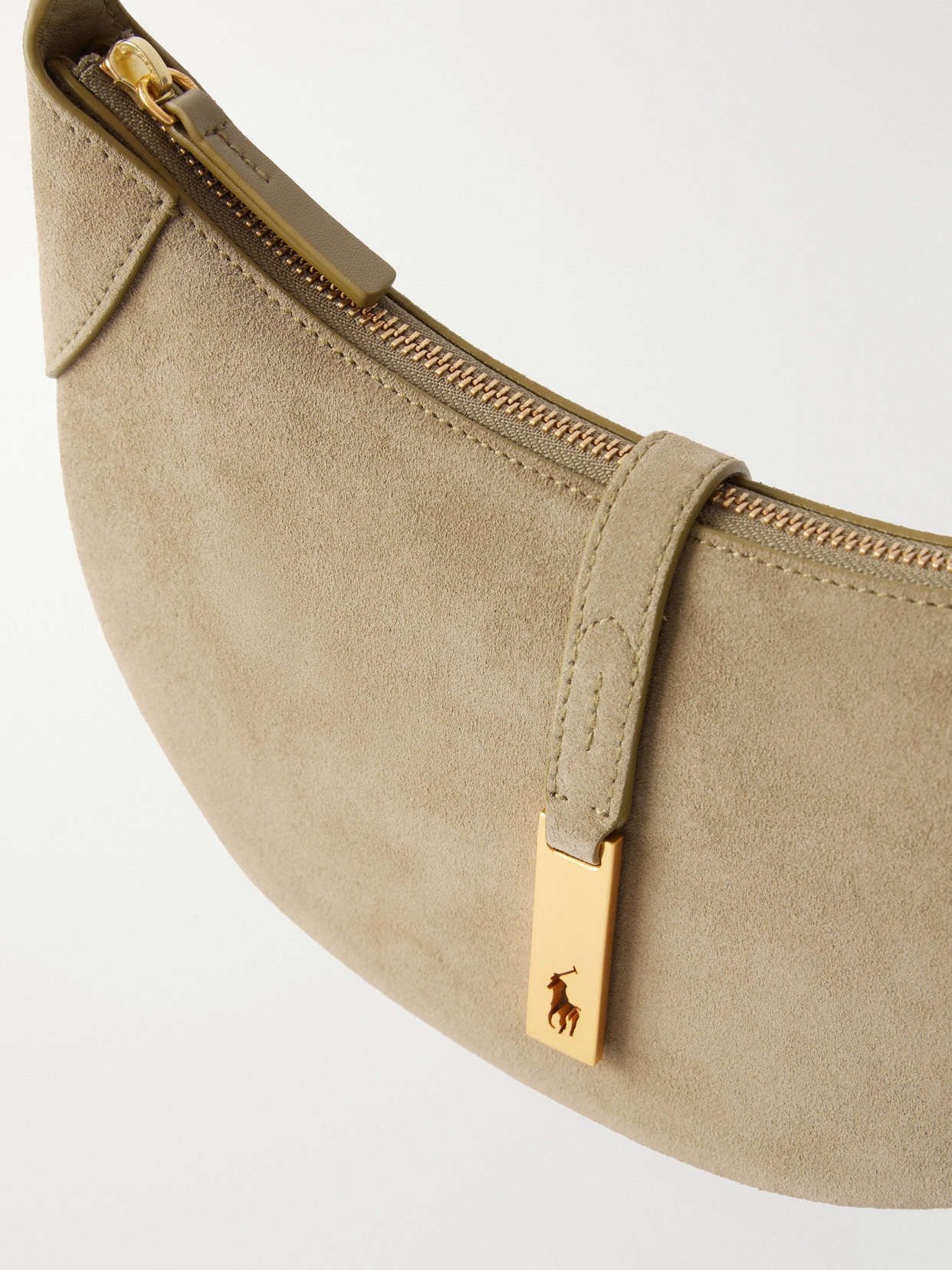 Polo Ralph Lauren - Leather-Trimmed Suede Mini Shoulder Bag