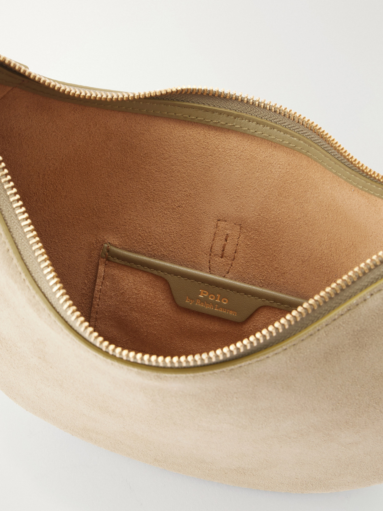 Polo Ralph Lauren - Leather-Trimmed Suede Mini Shoulder Bag