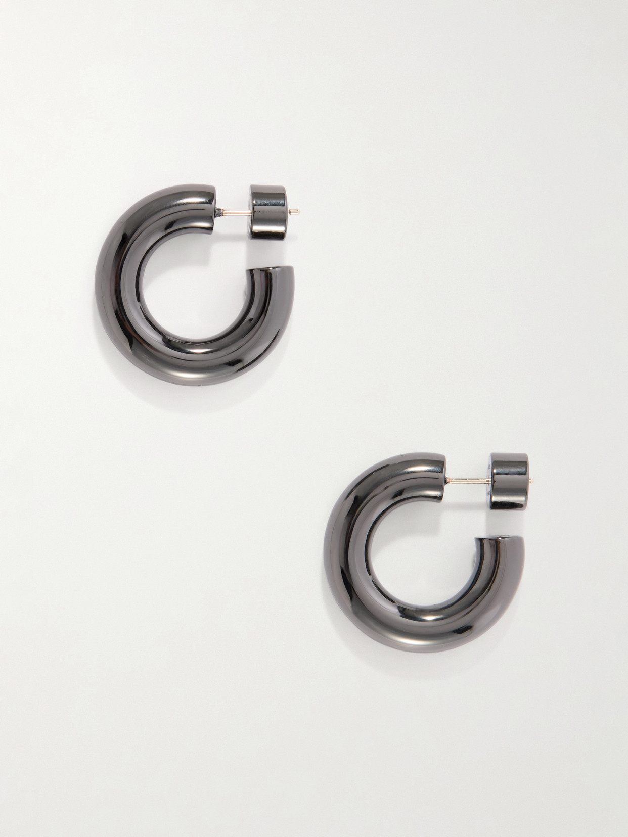 Jennifer Fisher Natasha Micro Rhodium-plated Earrings In Gray