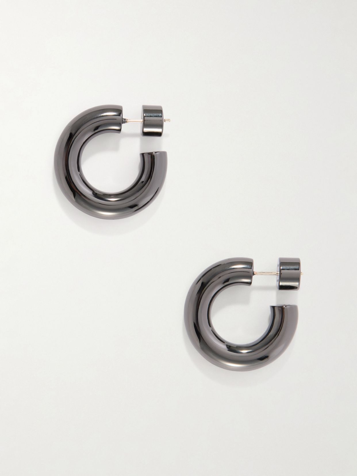 Natasha micro rhodium-plated earrings