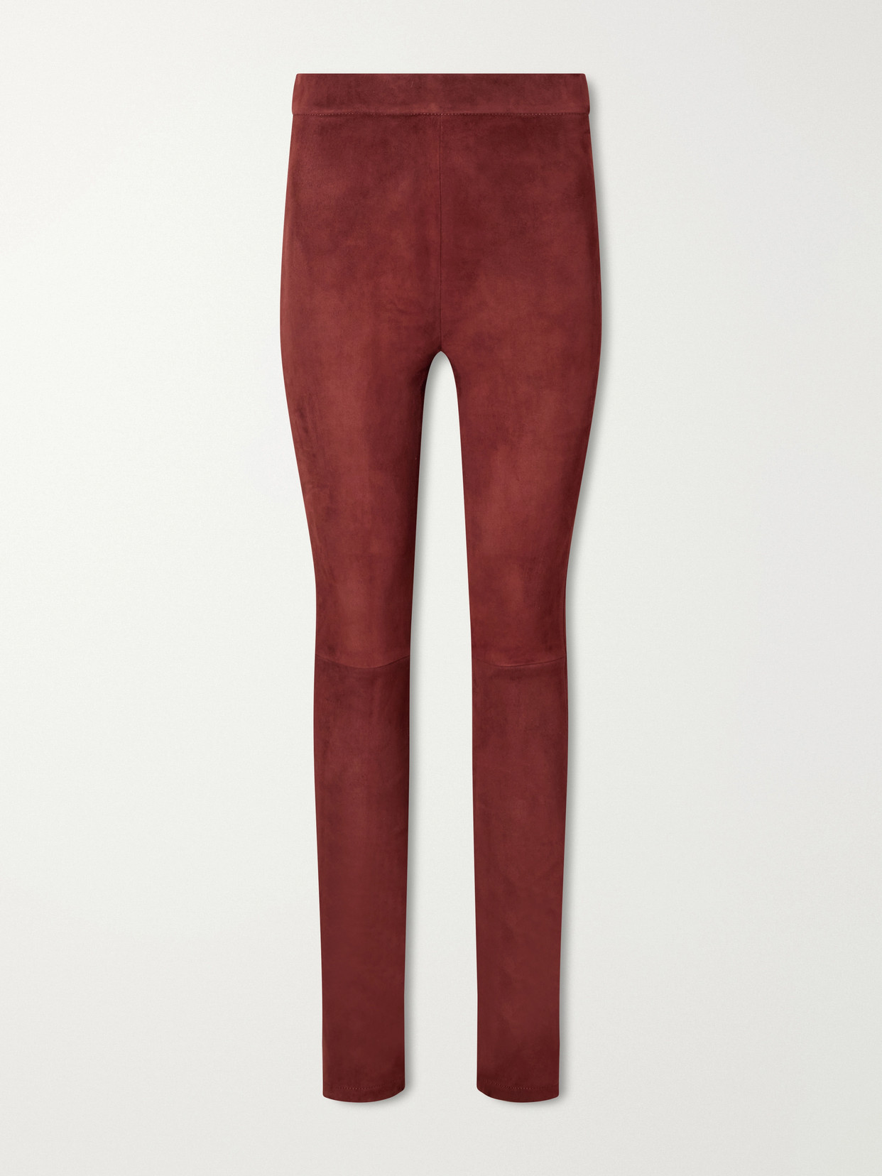 Arma River Paneled Suede Leggings In Brown