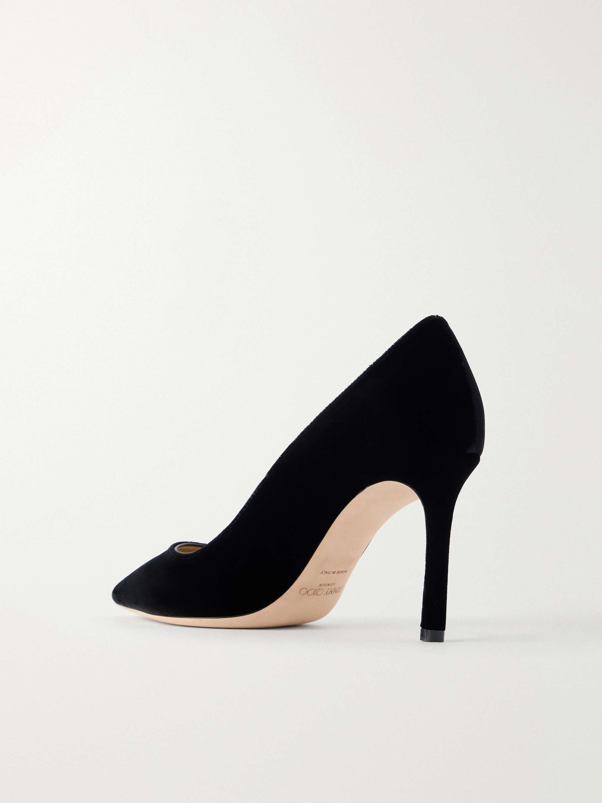 JIMMY CHOO Romy 85 velvet pumps