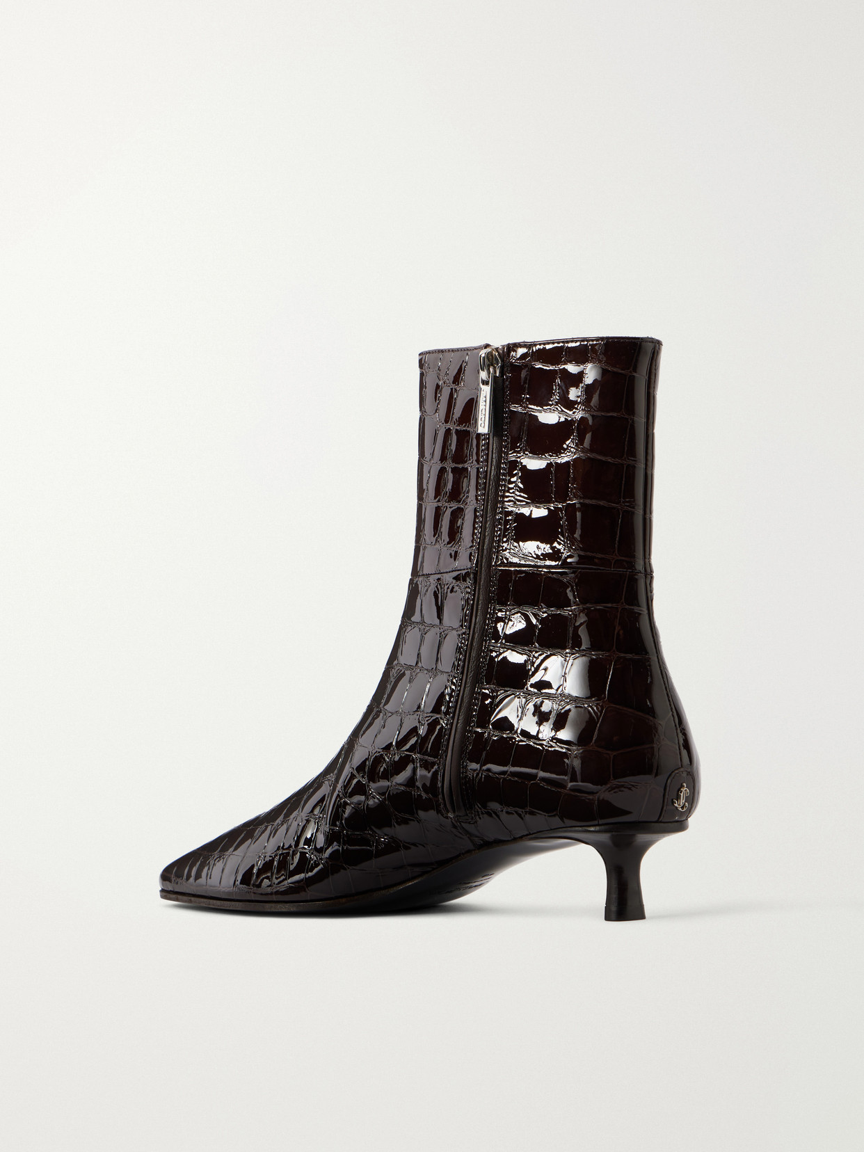 Lory 35 Croc-Effect Ankle Boots