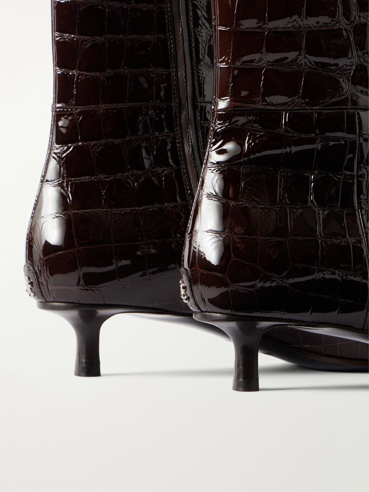 Lory 35 Croc-Effect Ankle Boots