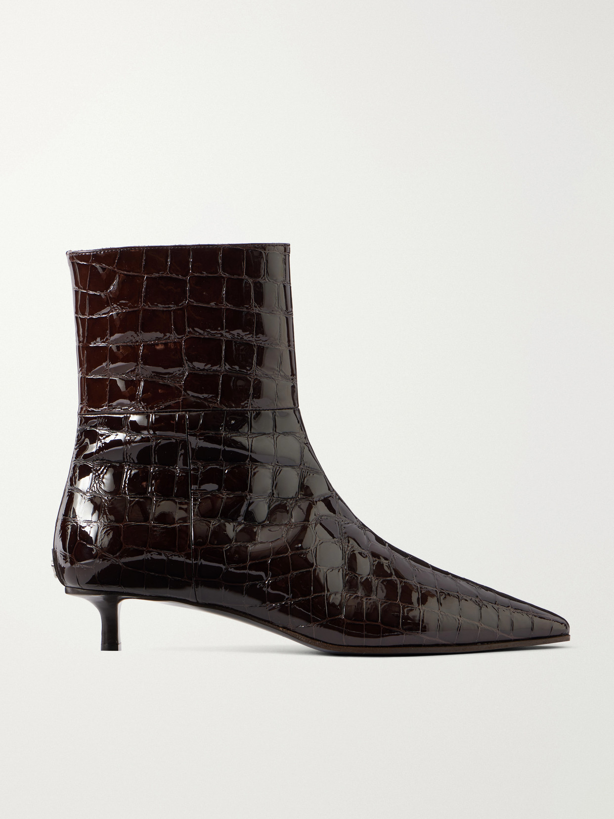 Lory 35 Croc-Effect Ankle Boots