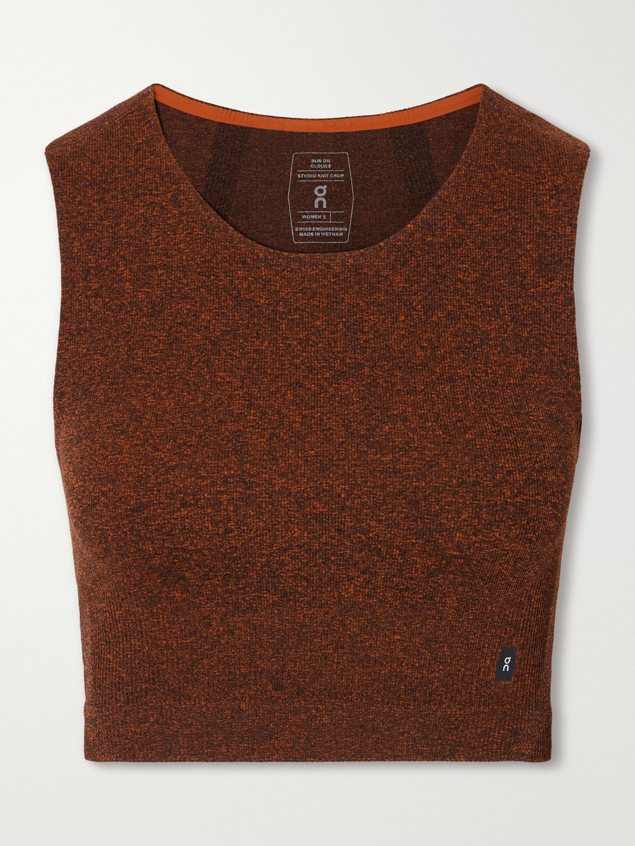 Studio Cropped Ribbed Stretch-Knit Top