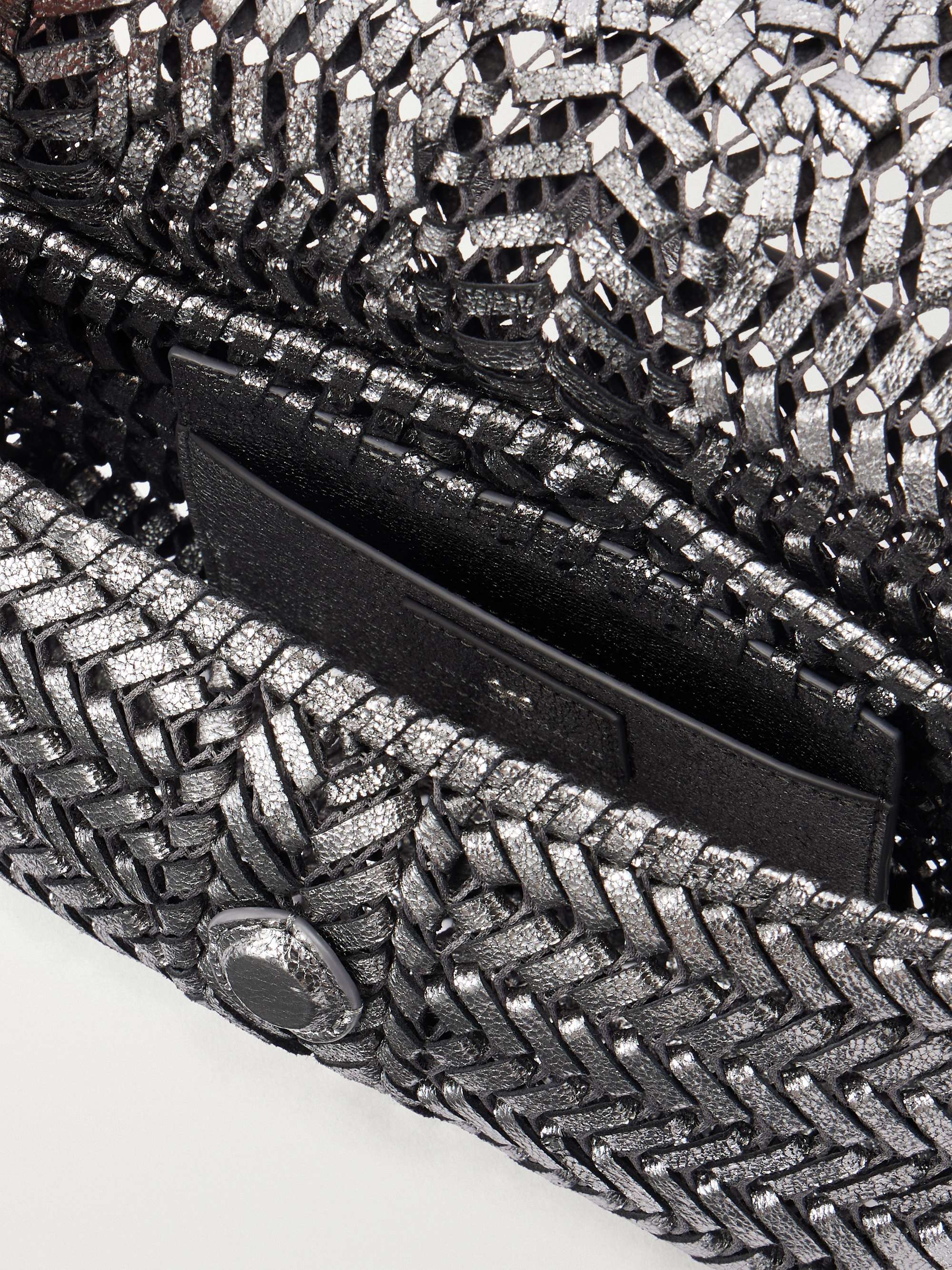 ANYA HINDMARCH The Neeson New metallic woven leather top-handle