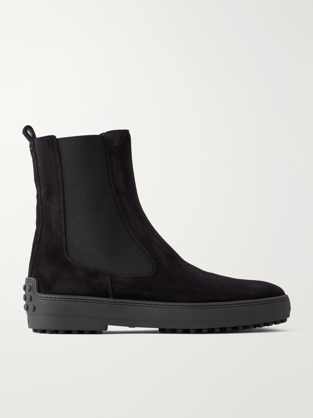Tod's Gommino Suede Ankle Boots In Black