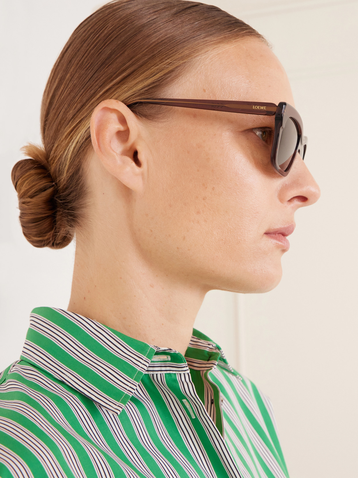 Loewe D-frame Acetate Sunglasses In Brown