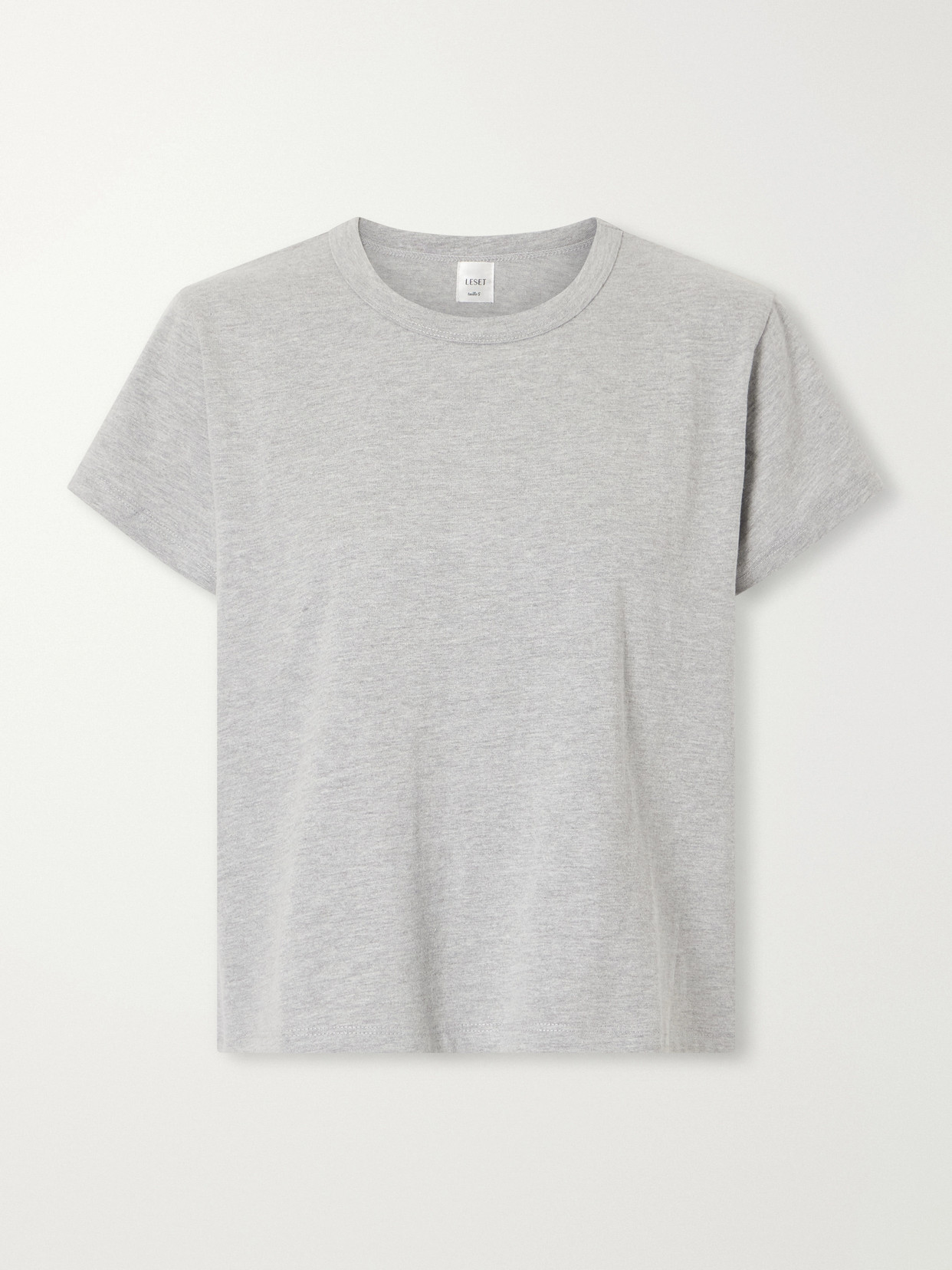 Leset Margo Cotton-jersey T-shirt In Gray