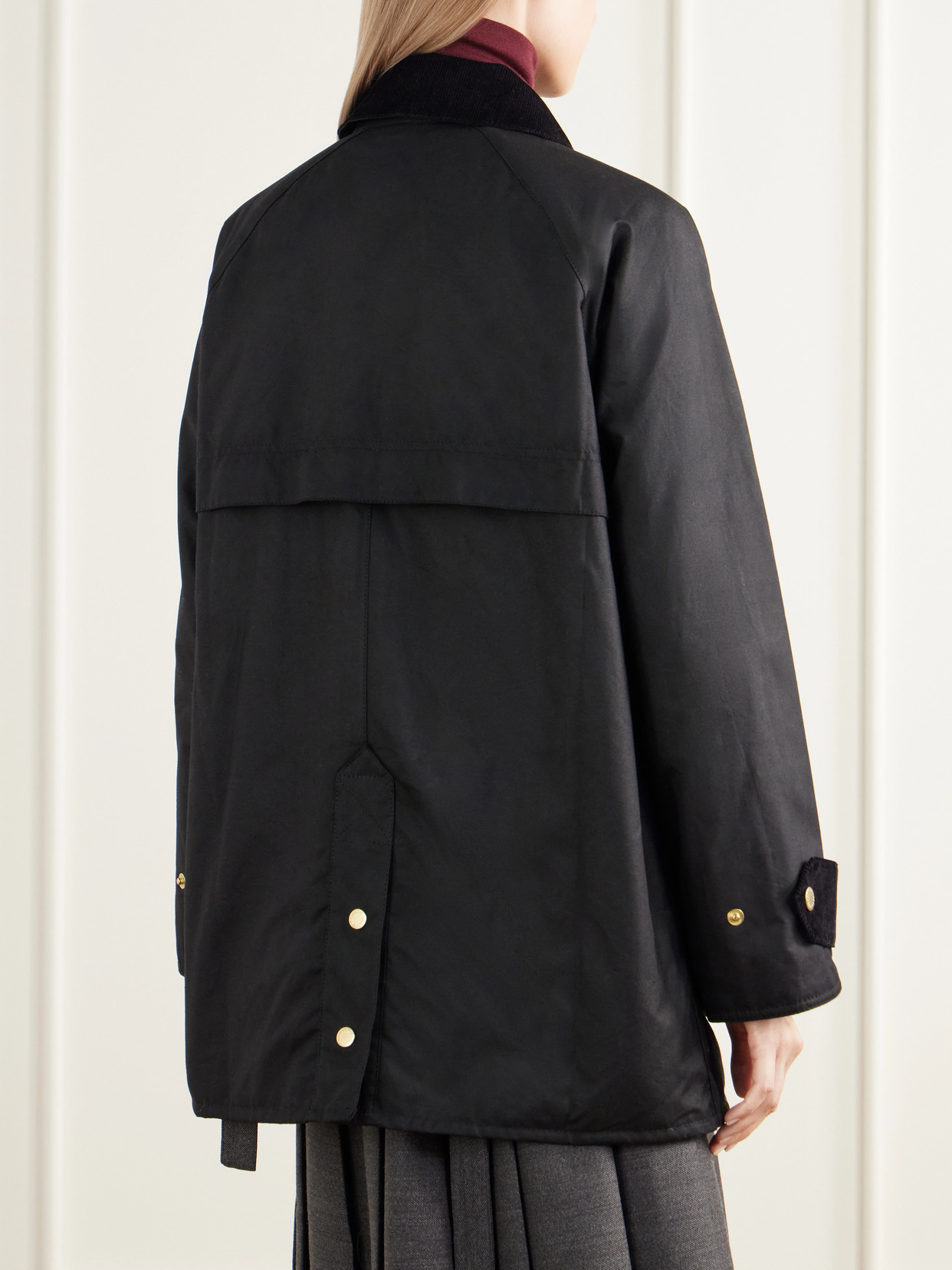 Felton Corduroy-Trimmed Waxed Cotton-Canvas Jacket