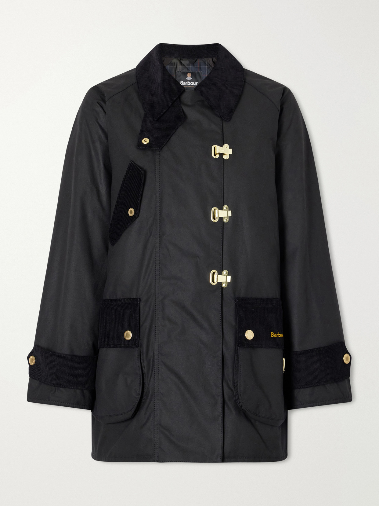 Felton Corduroy-Trimmed Waxed Cotton-Canvas Jacket