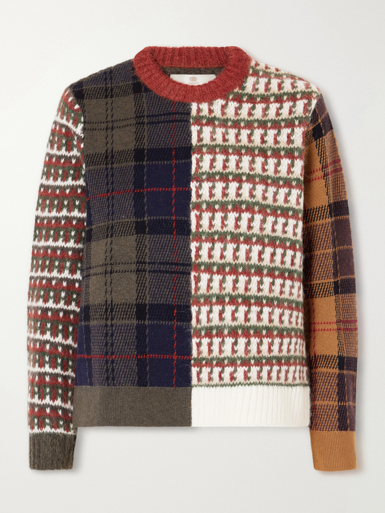 Ashford Patchwork Wool-Blend Sweater