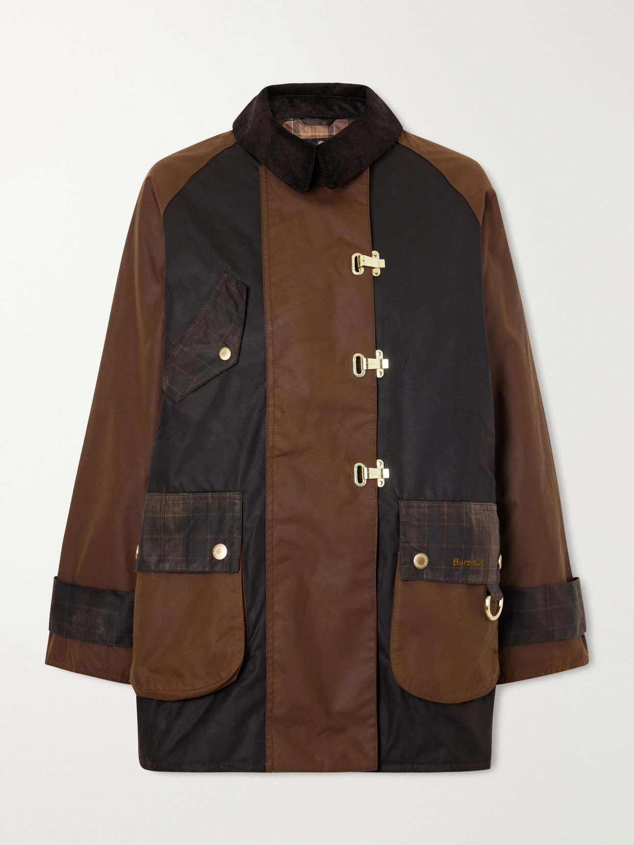 Felton Corduroy-Trimmed Waxed Cotton-Canvas Jacket