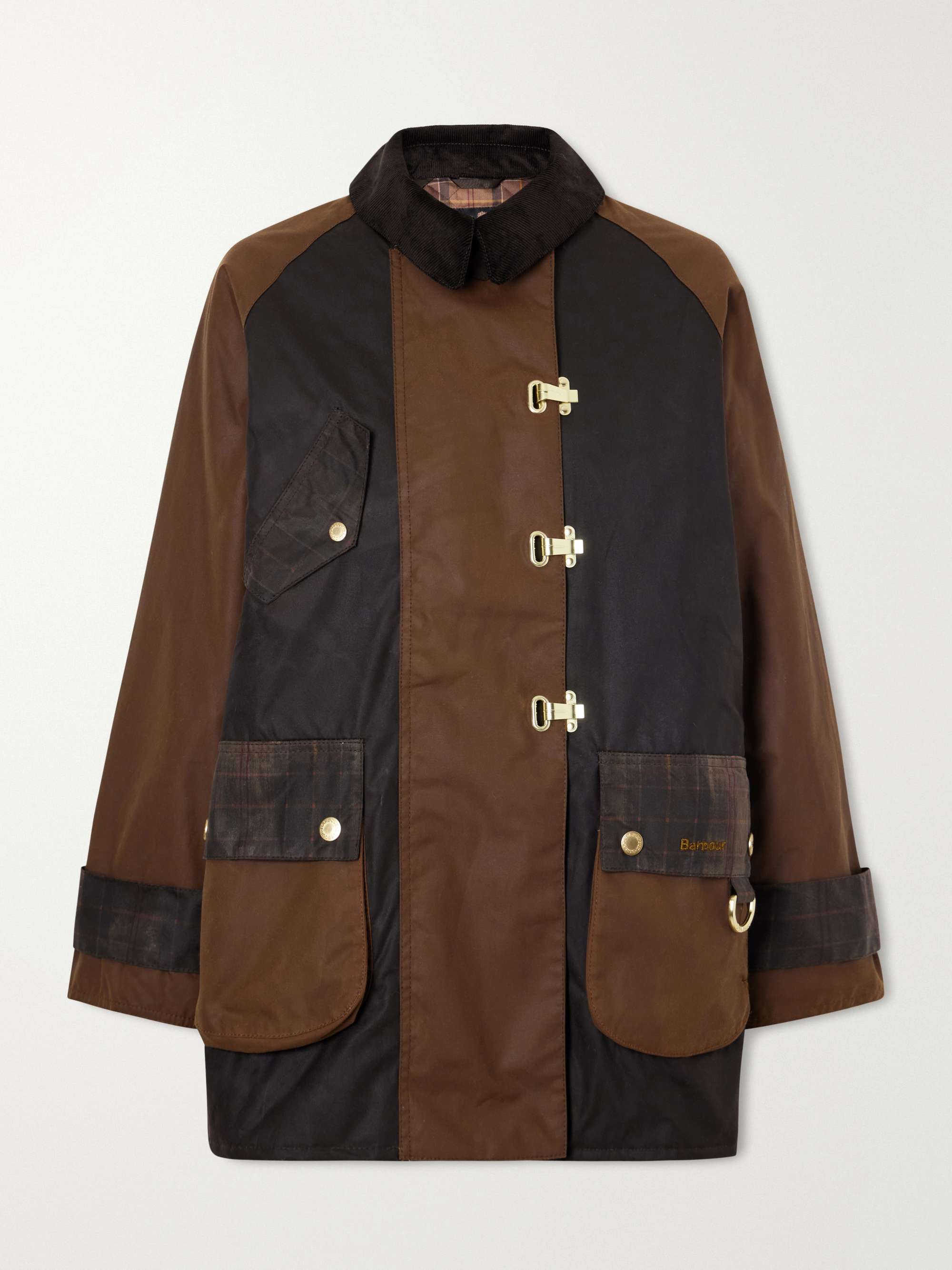 BARBOUR Felton corduroy-trimmed waxed cotton-canvas jacket | NET-A