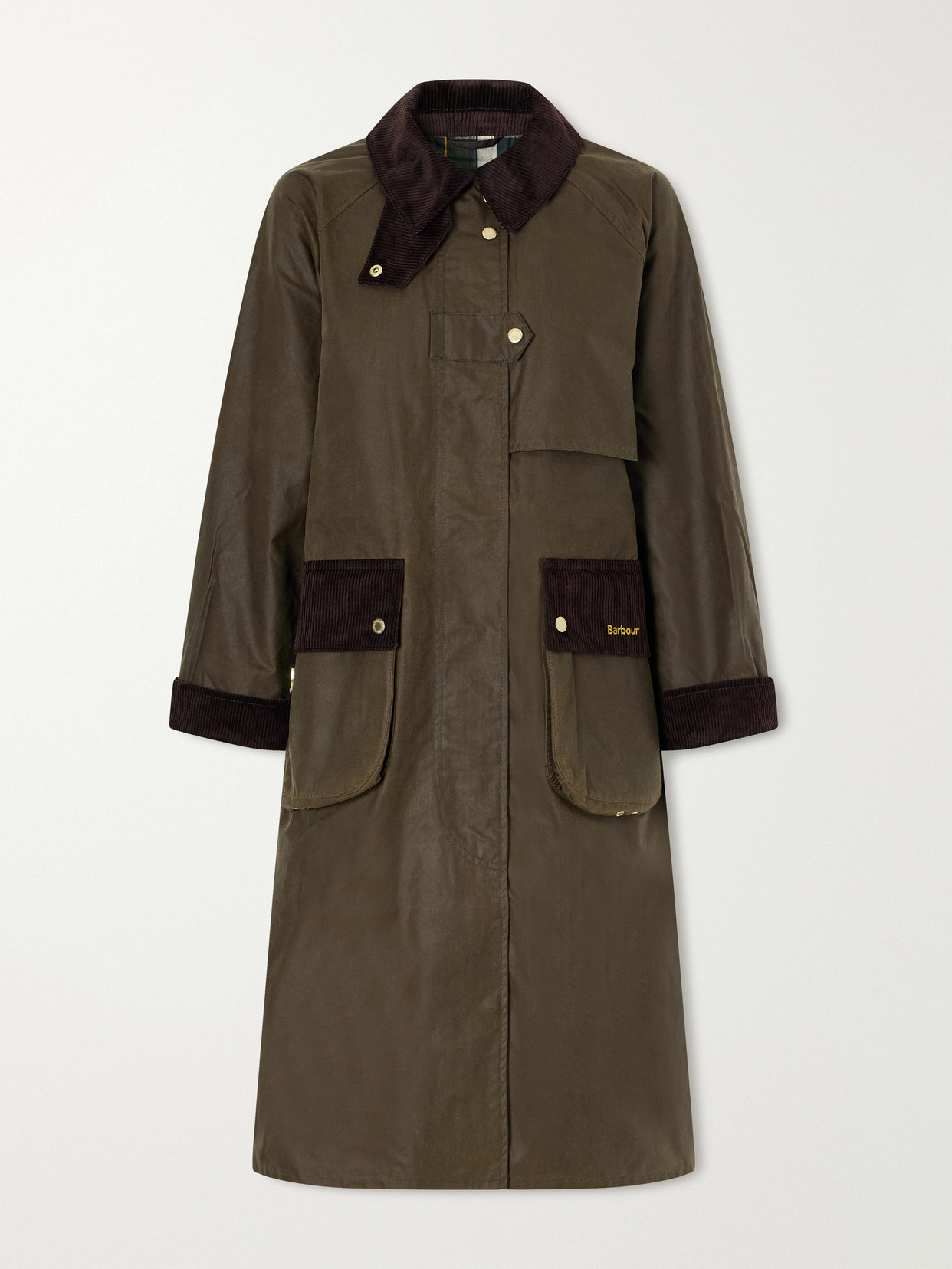 Kirklees Corduroy-Trimmed Waxed Cotton Jacket