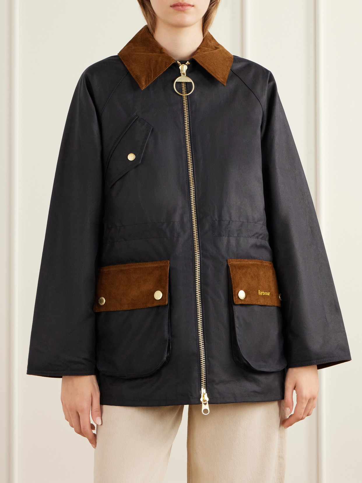 Treeton Corduroy-Trimmed Cotton Jacket