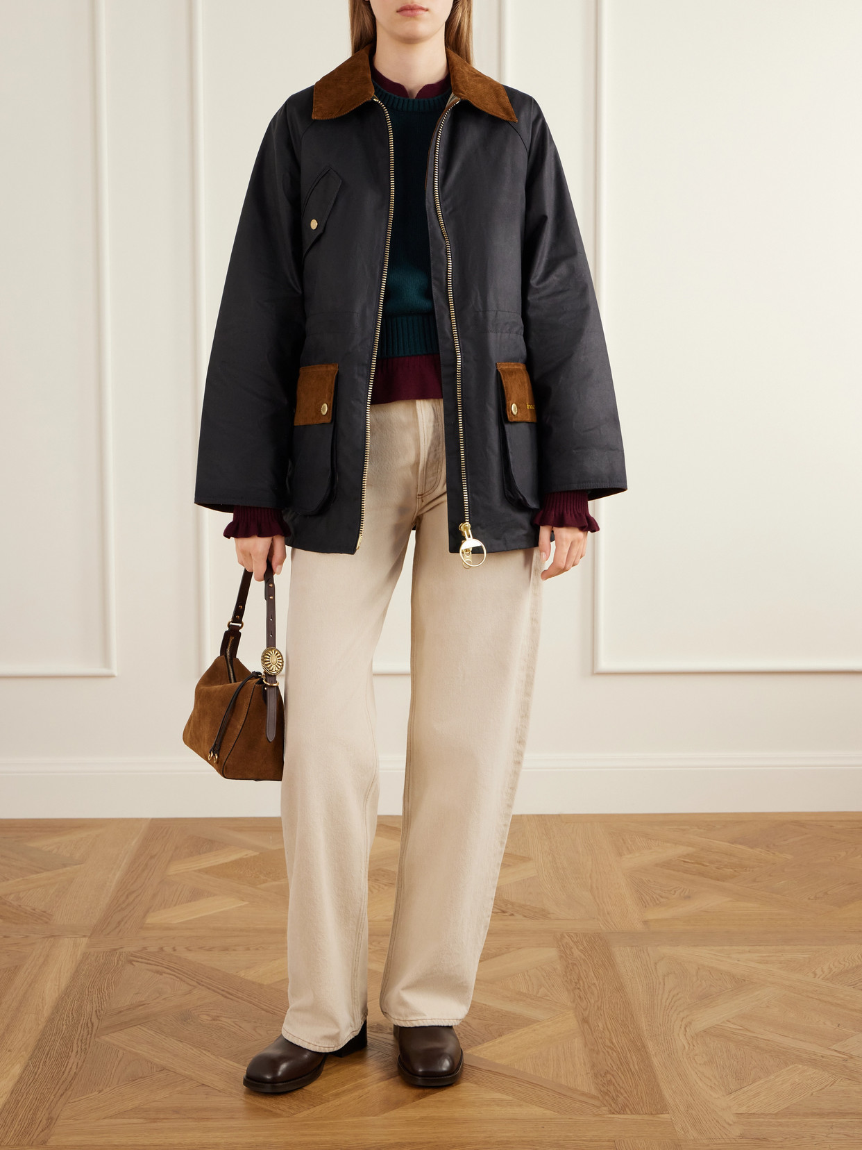 Treeton Corduroy-Trimmed Cotton Jacket