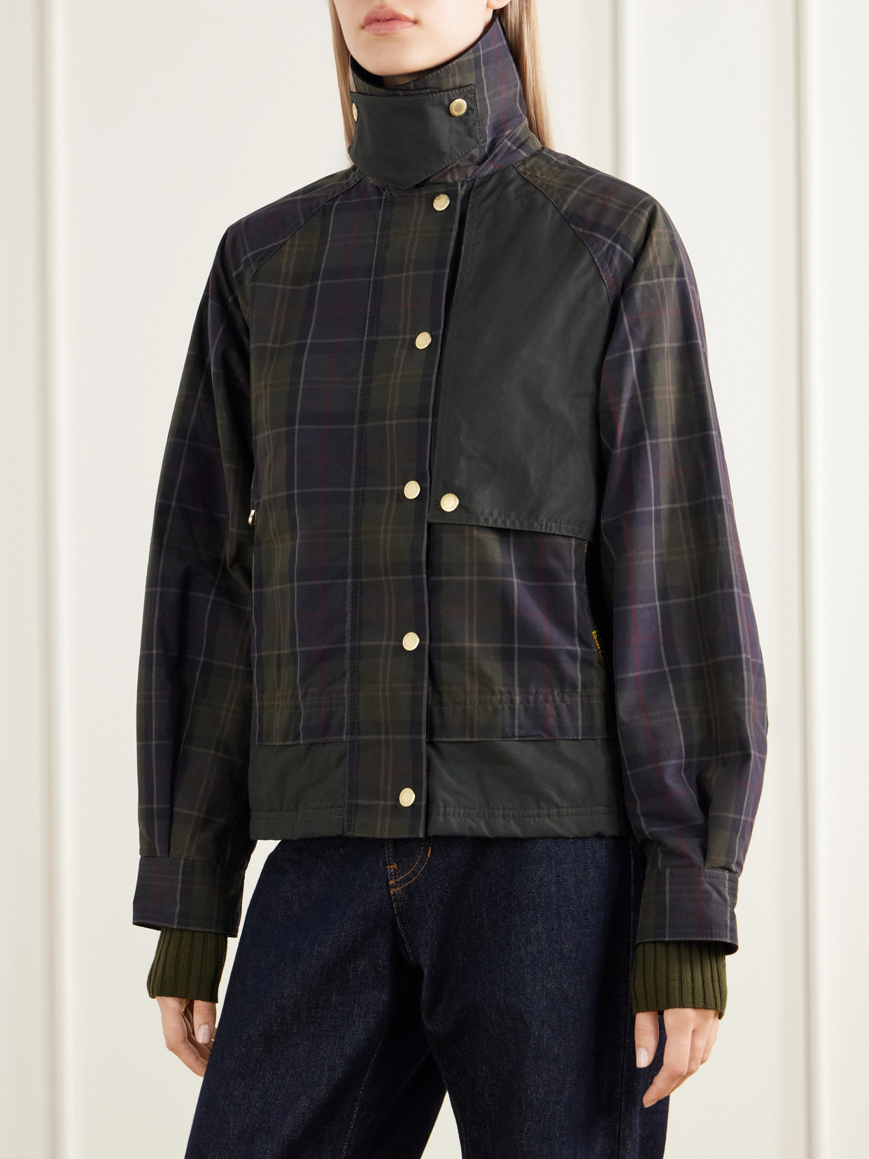 Truro Checked Corduroy-Trimmed Cotton-Canvas Jacket