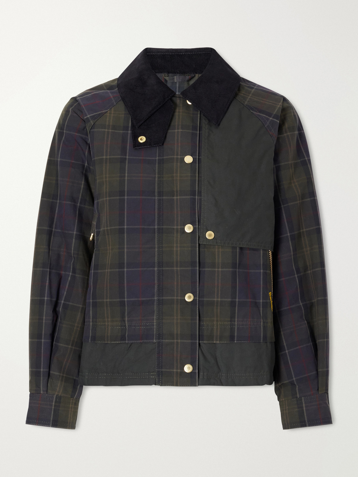 Truro Checked Corduroy-Trimmed Cotton-Canvas Jacket