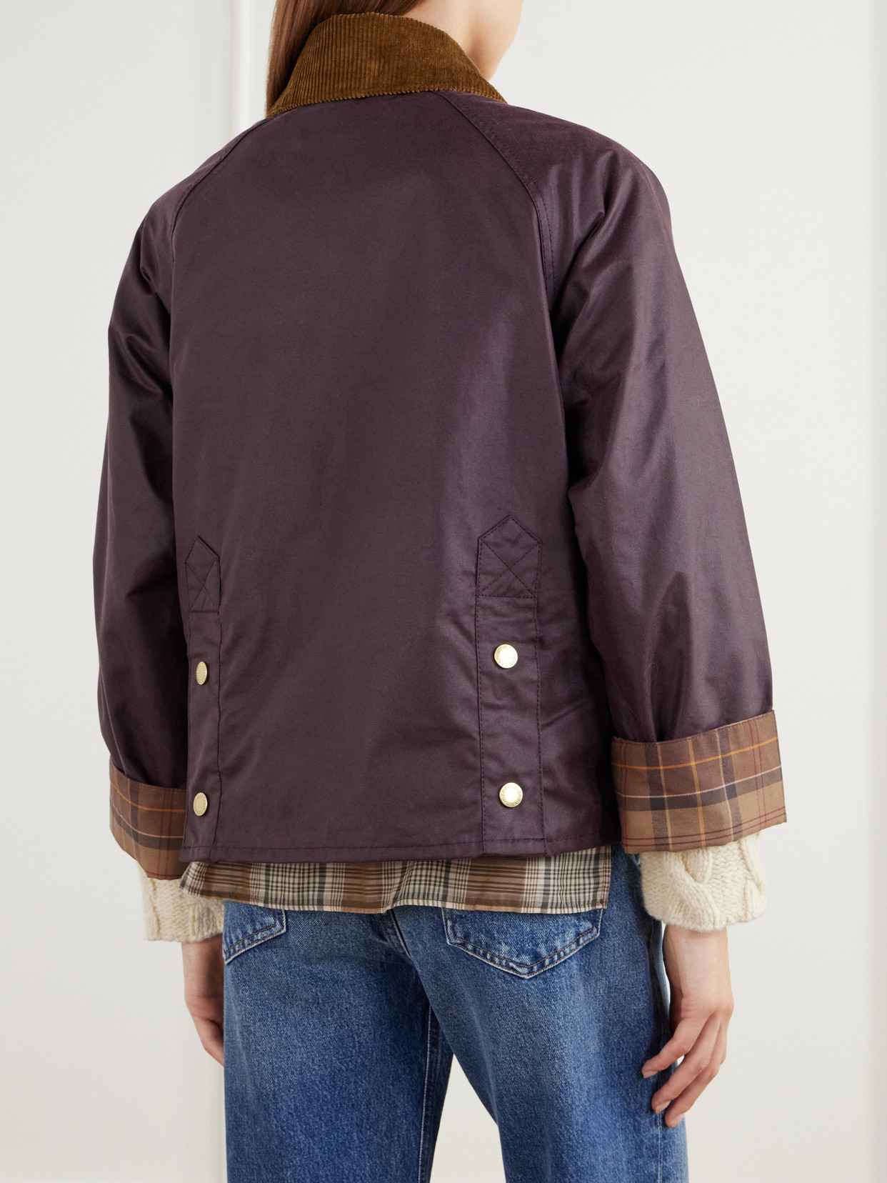 Cottingham Corduroy-Trimmed Waxed Cotton-Canvas Jacket