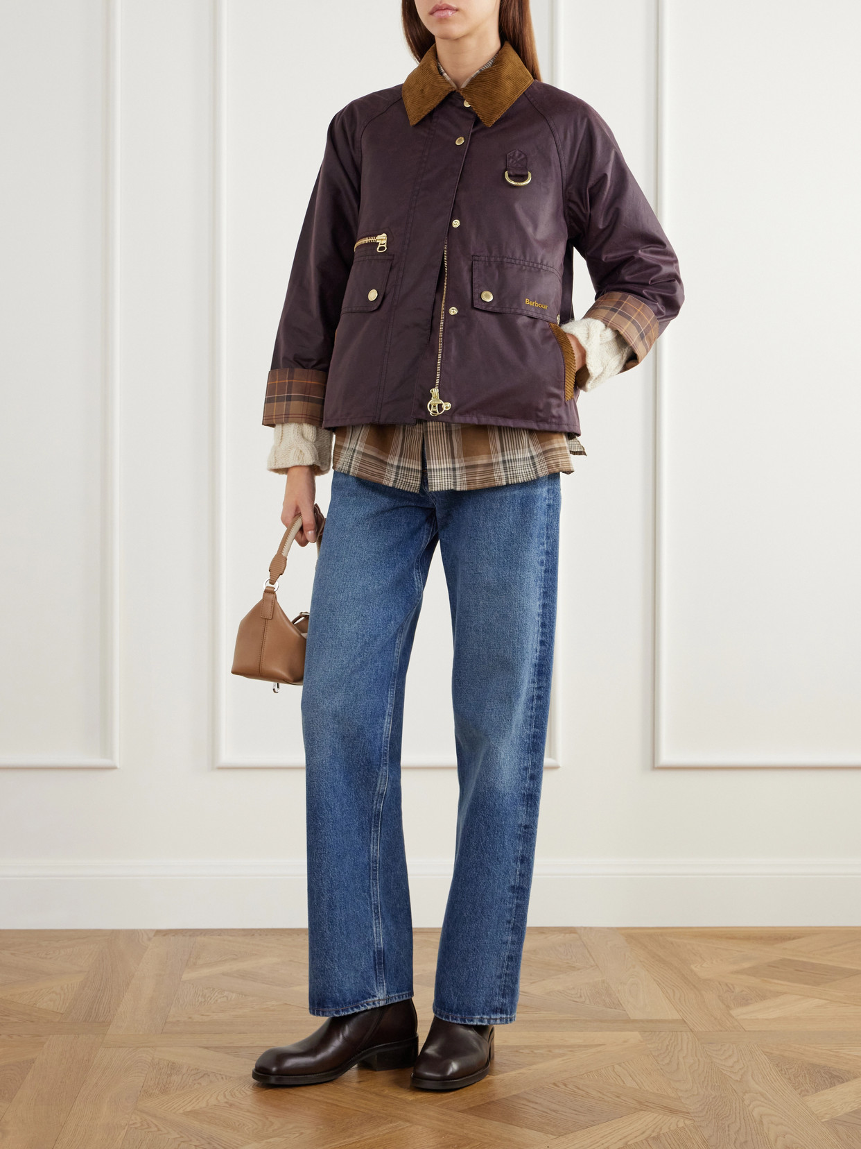 Cottingham Corduroy-Trimmed Waxed Cotton-Canvas Jacket