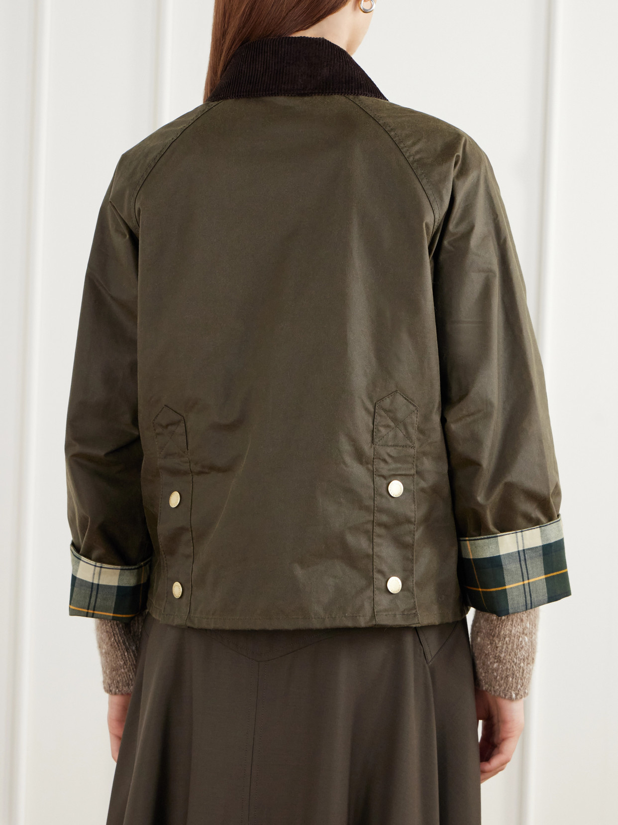 Cottingham Corduroy-Trimmed Waxed Cotton-Canvas Jacket