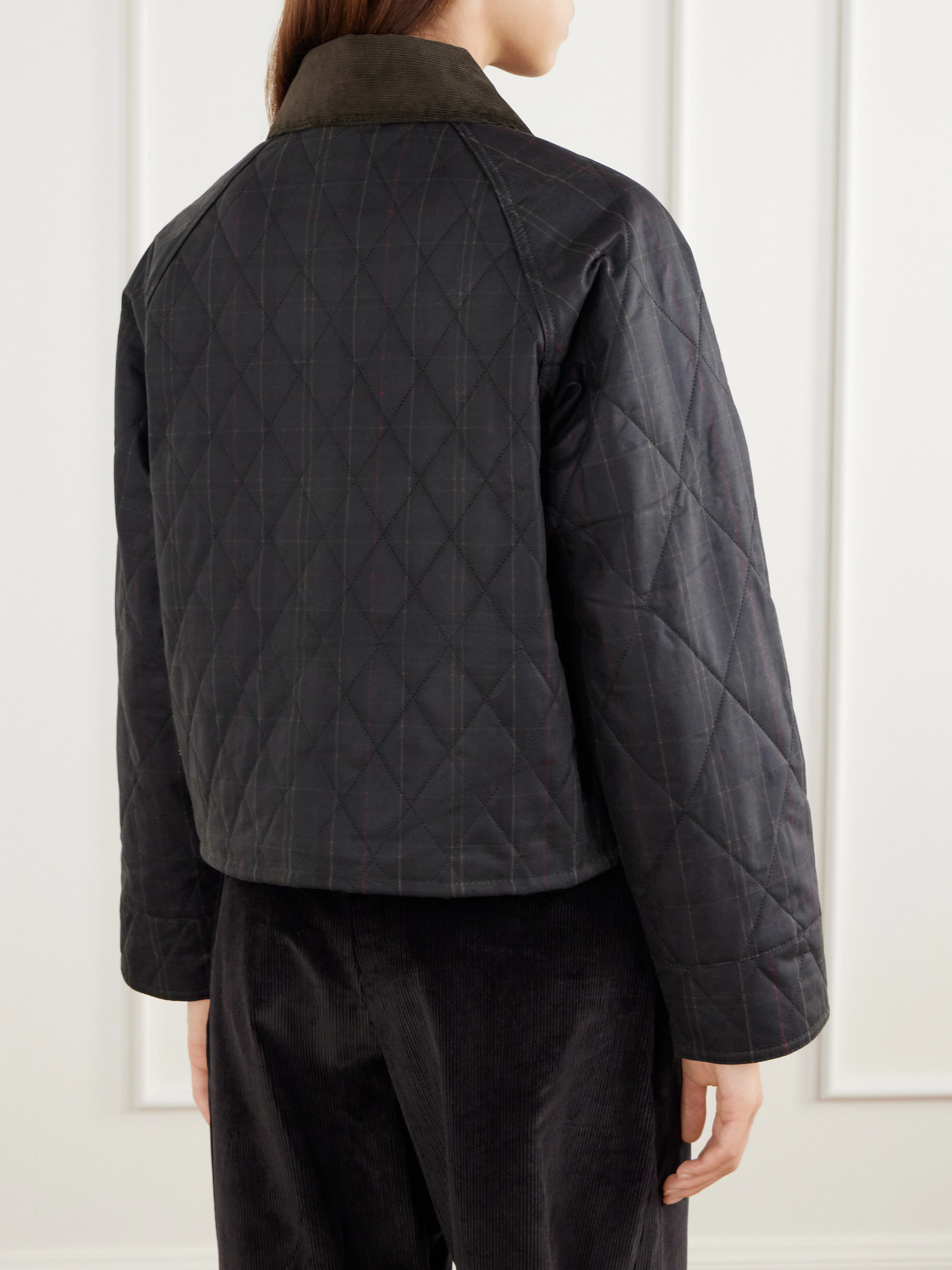 Spey Corduroy-Trimmed Quilted Waxed Cotton-Canvas Jacket