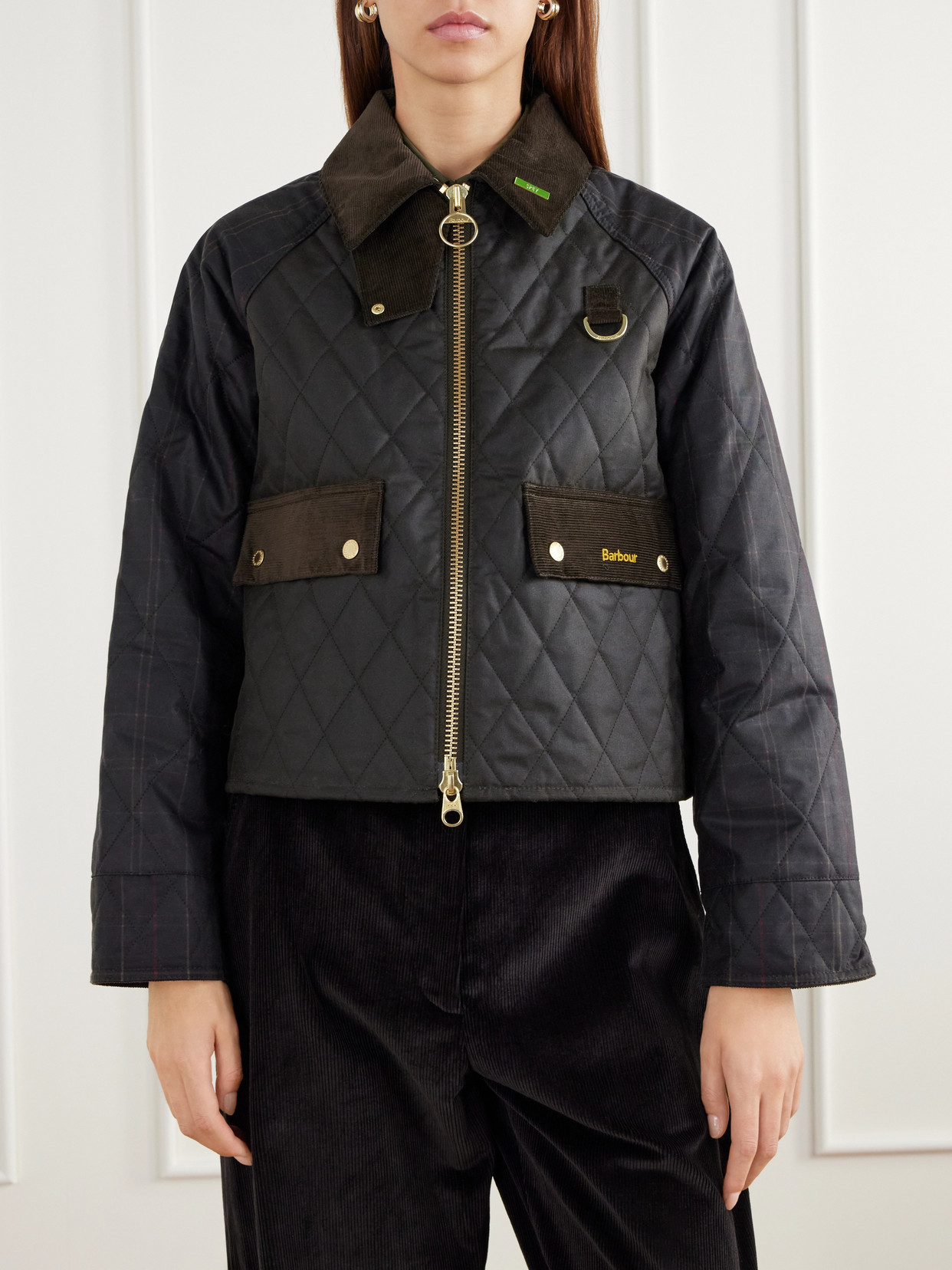 Spey Corduroy-Trimmed Quilted Waxed Cotton-Canvas Jacket