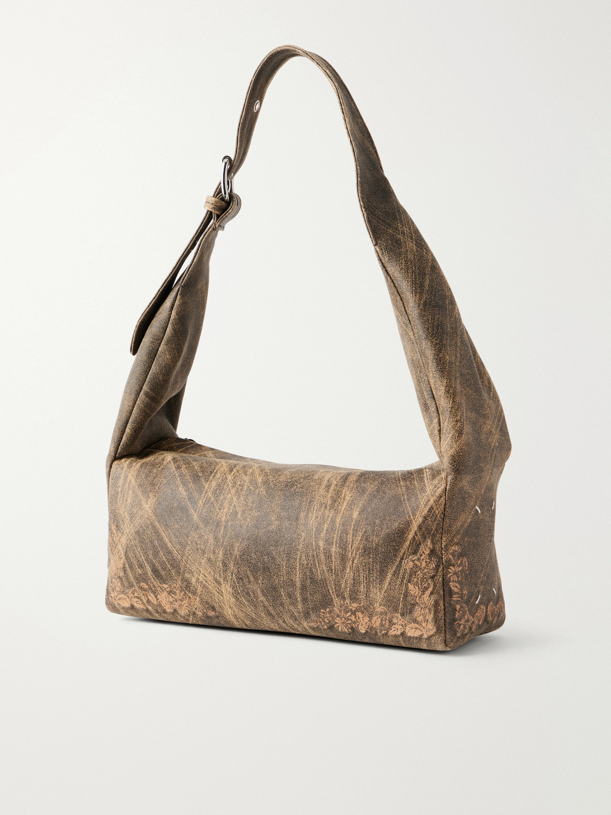 East West Medium Distressed Shoulder Bag