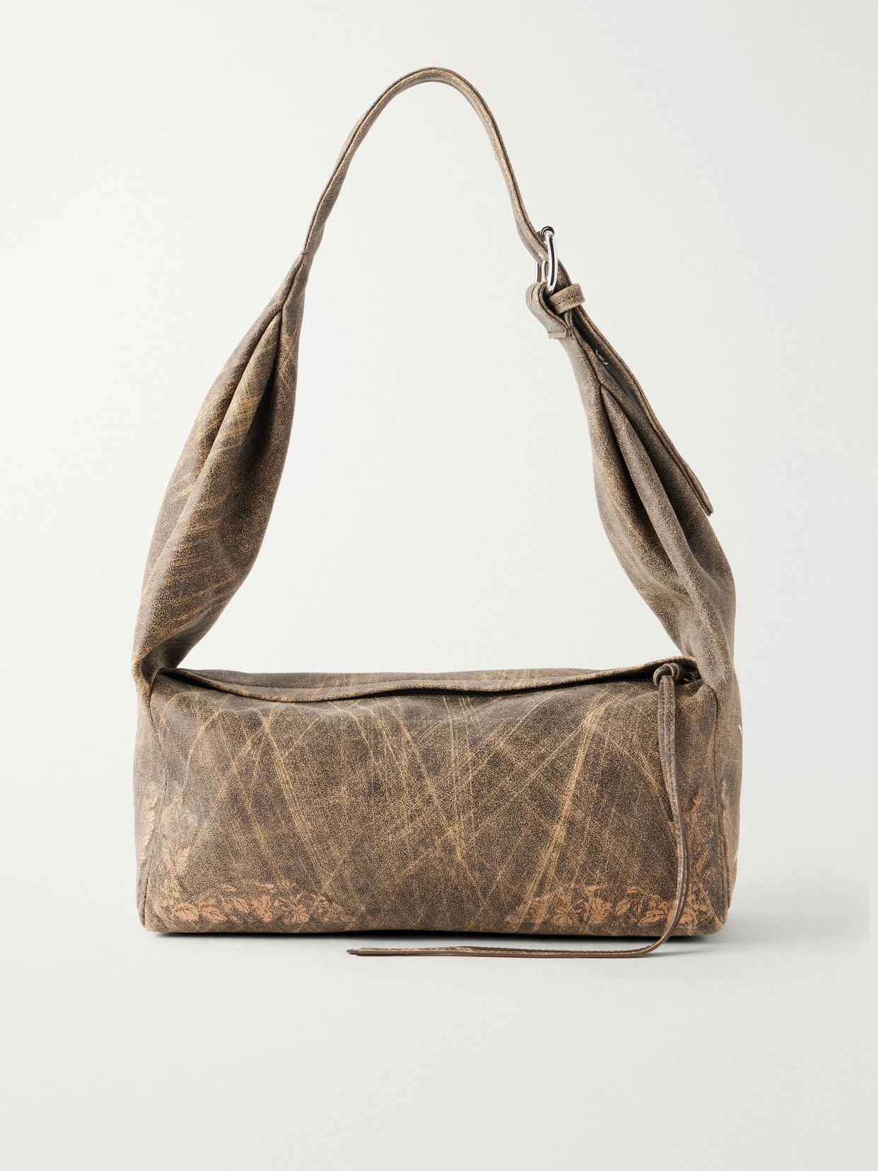 East West Medium Distressed Shoulder Bag