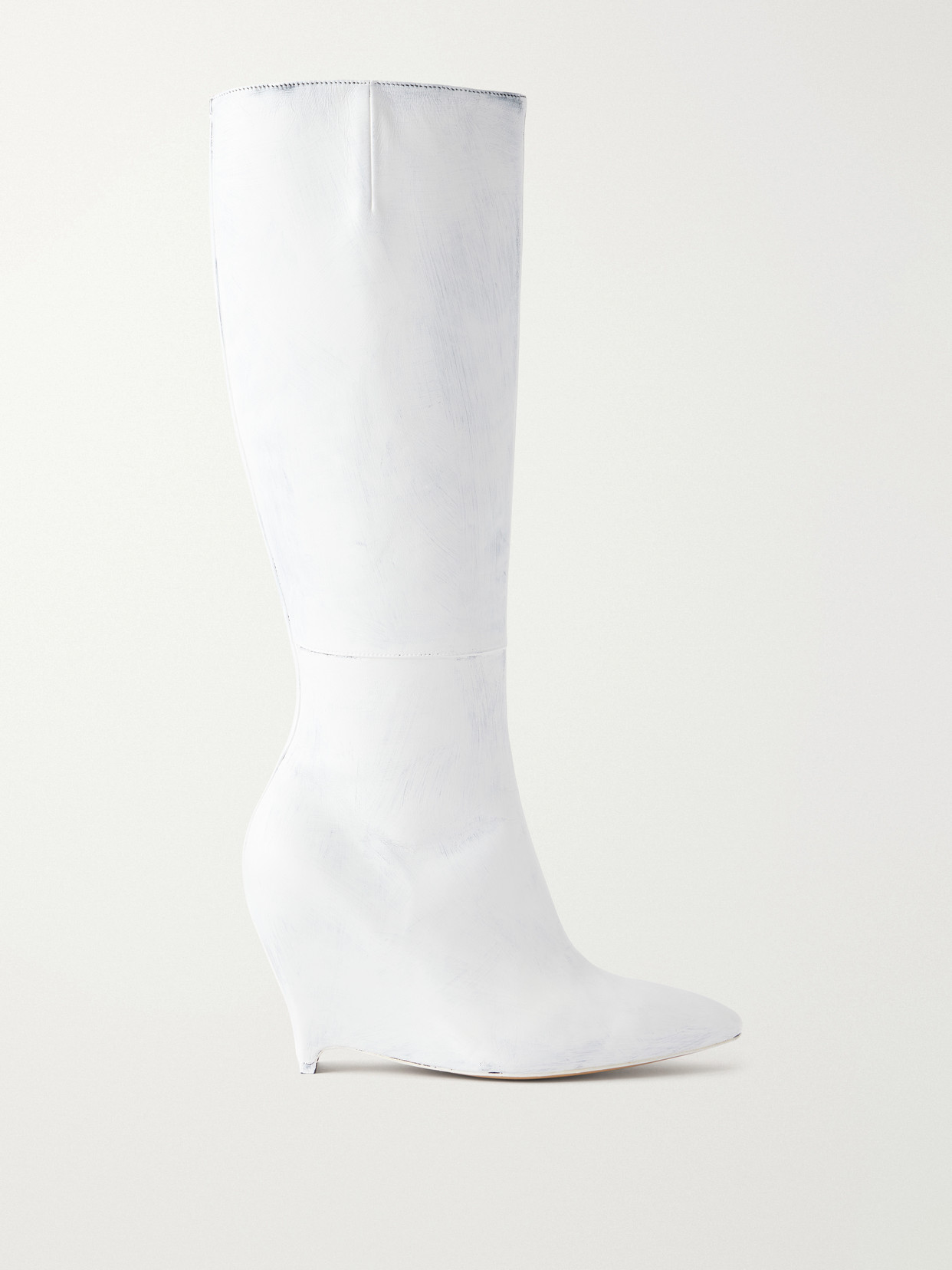 Heel-Less Painted Knee-High Boots