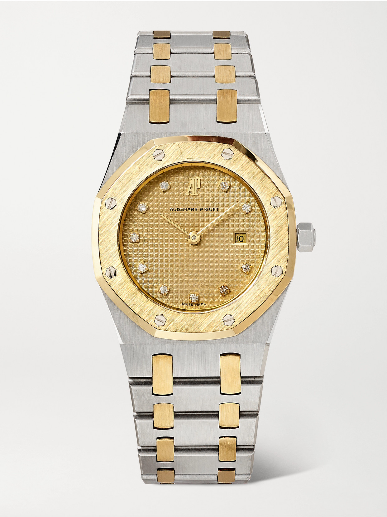Stephanie Windsor + Audemars Piguet Vintage 1990s Royal Oak Quartz-movement 18-karat Gold And Stainless Steel Watch (6
