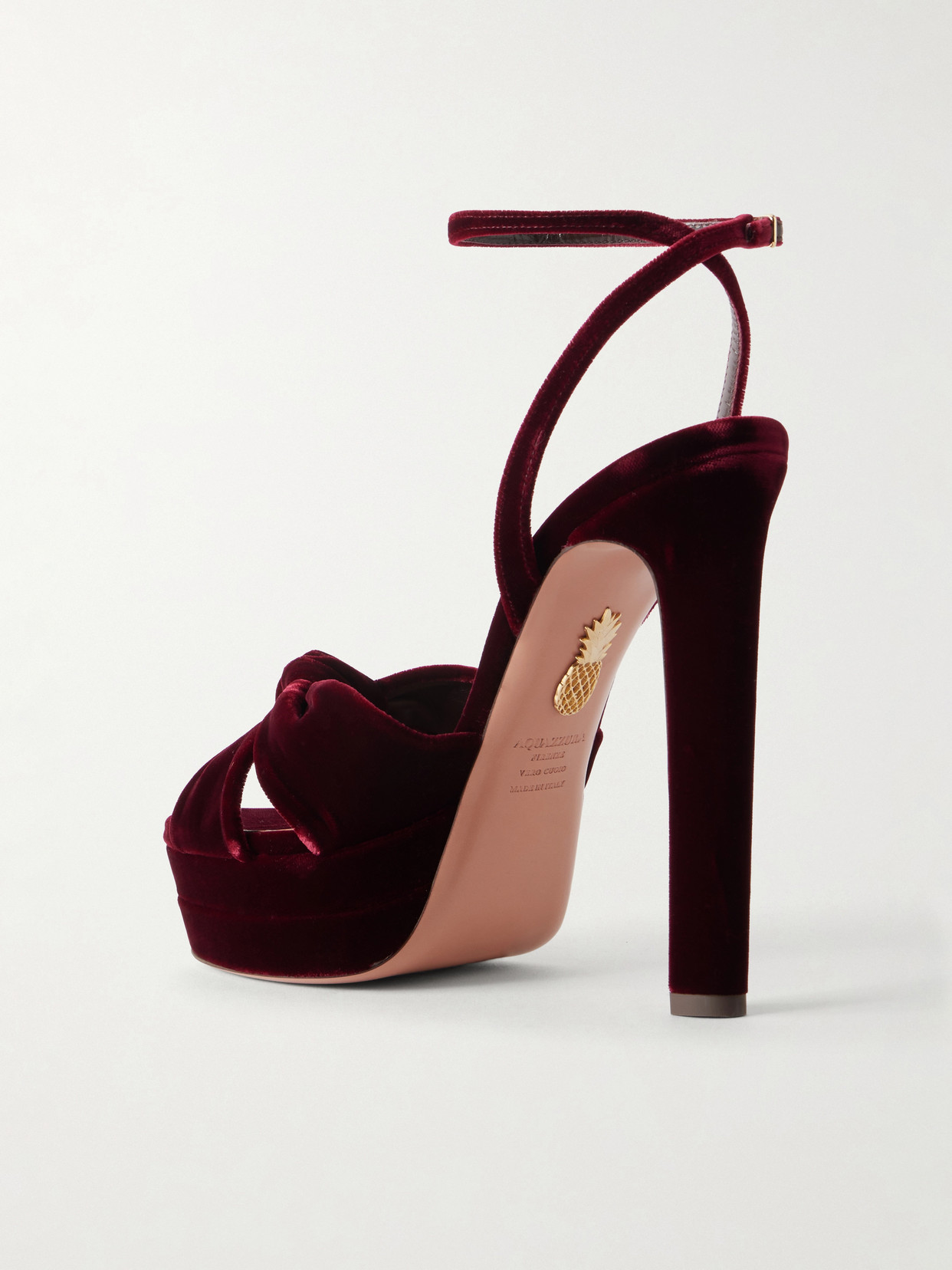 Cupid 130 Twisted Velvet Platform Sandals