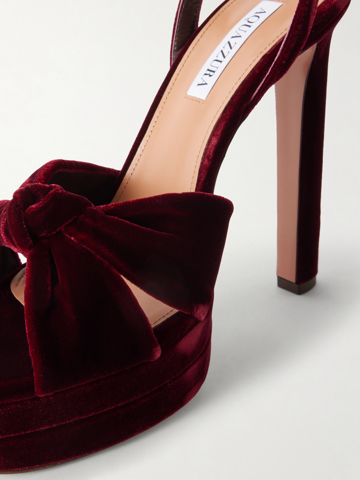 Cupid 130 Twisted Velvet Platform Sandals