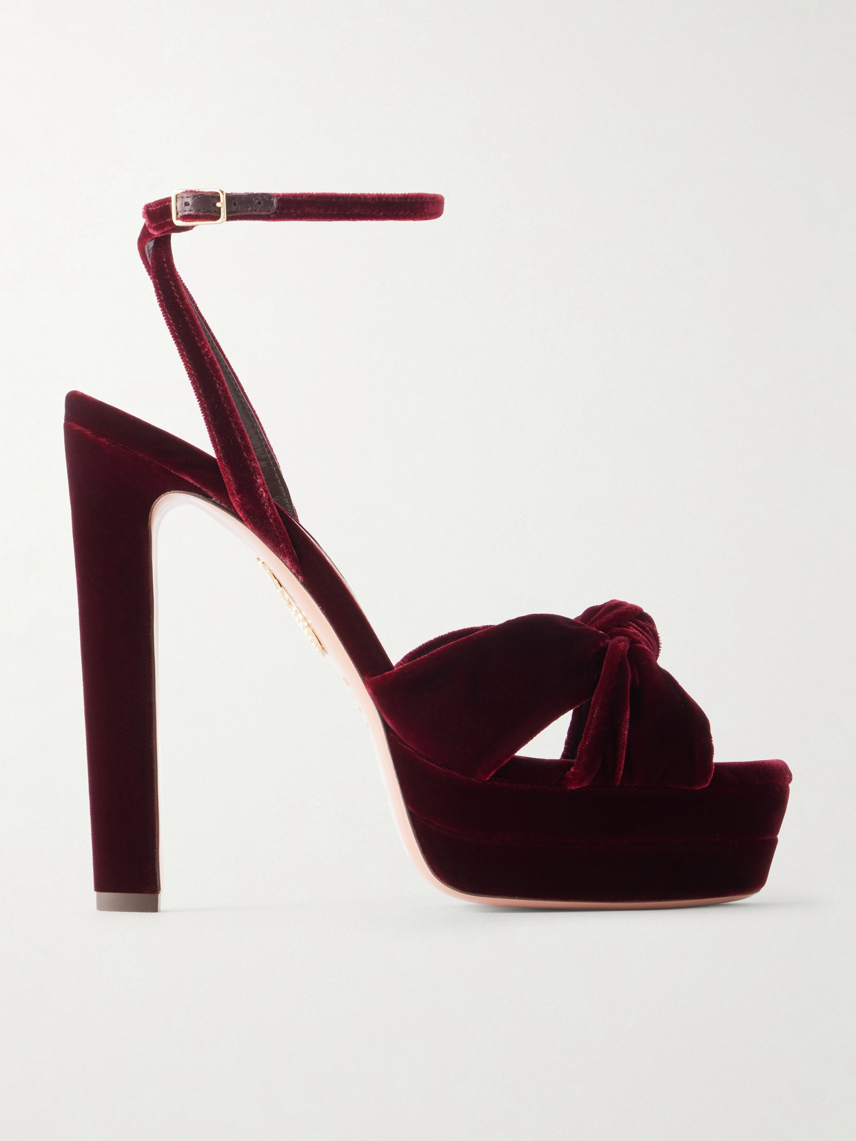 Cupid 130 Twisted Velvet Platform Sandals